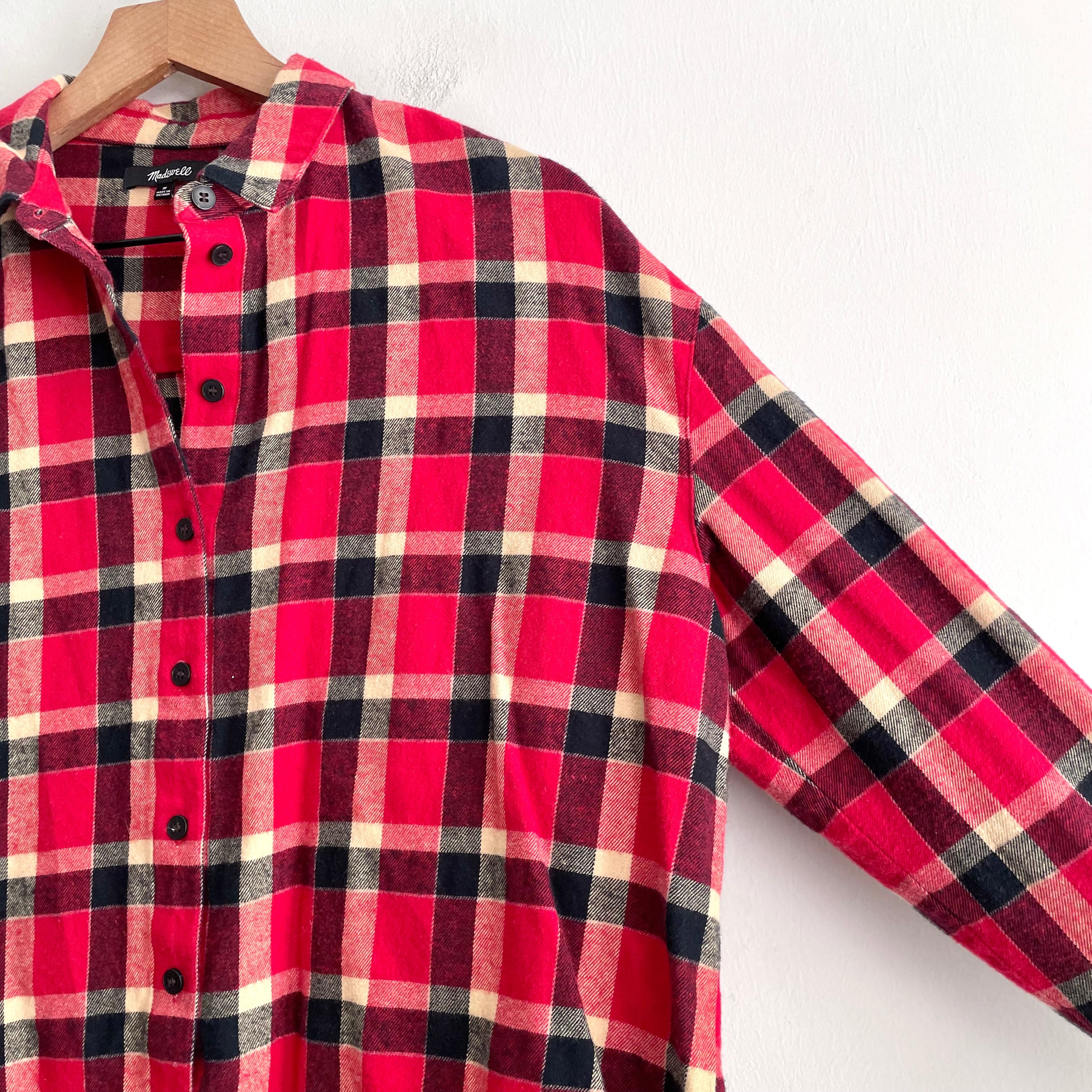 Plaid Flannel Button Down Top