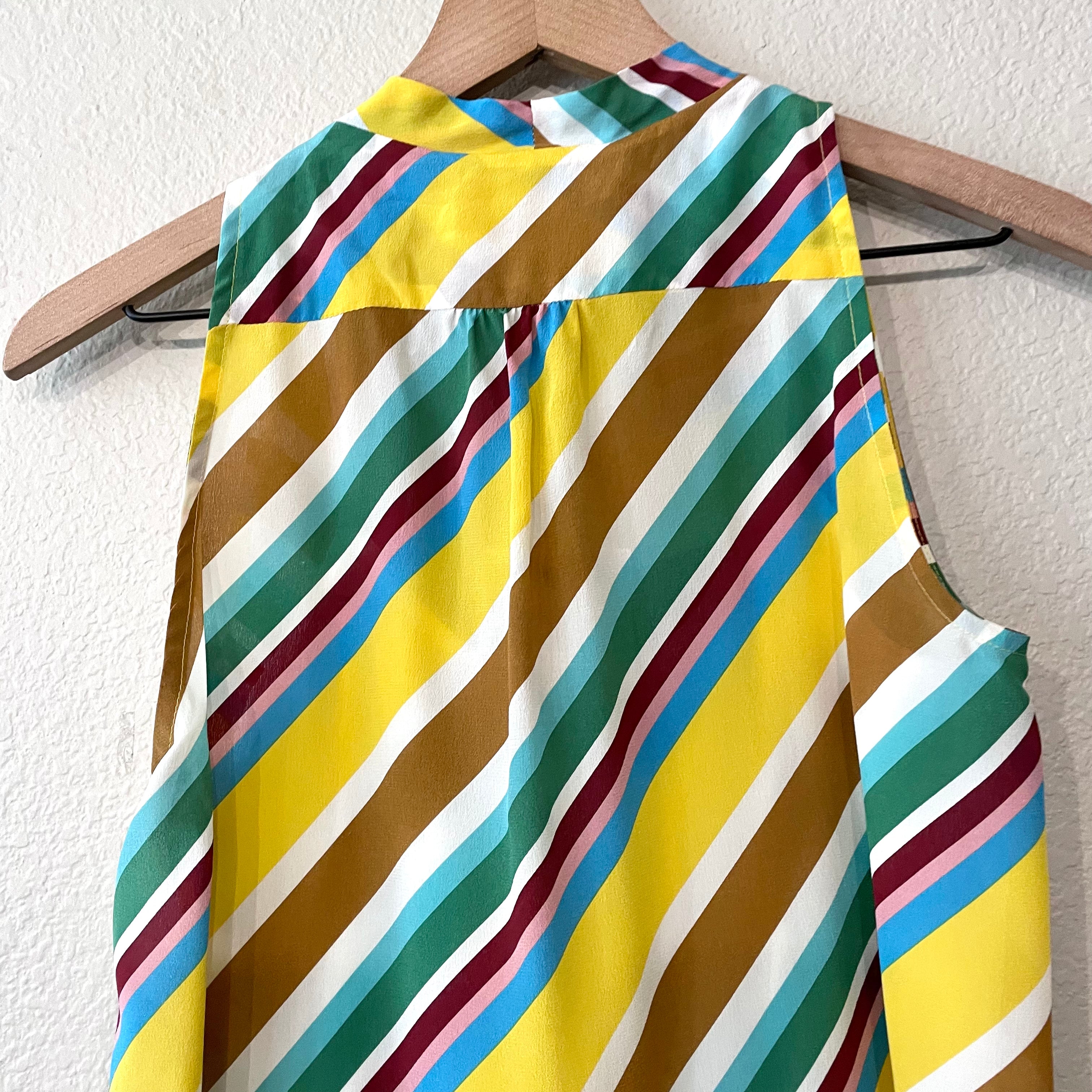 Striped Silk Top