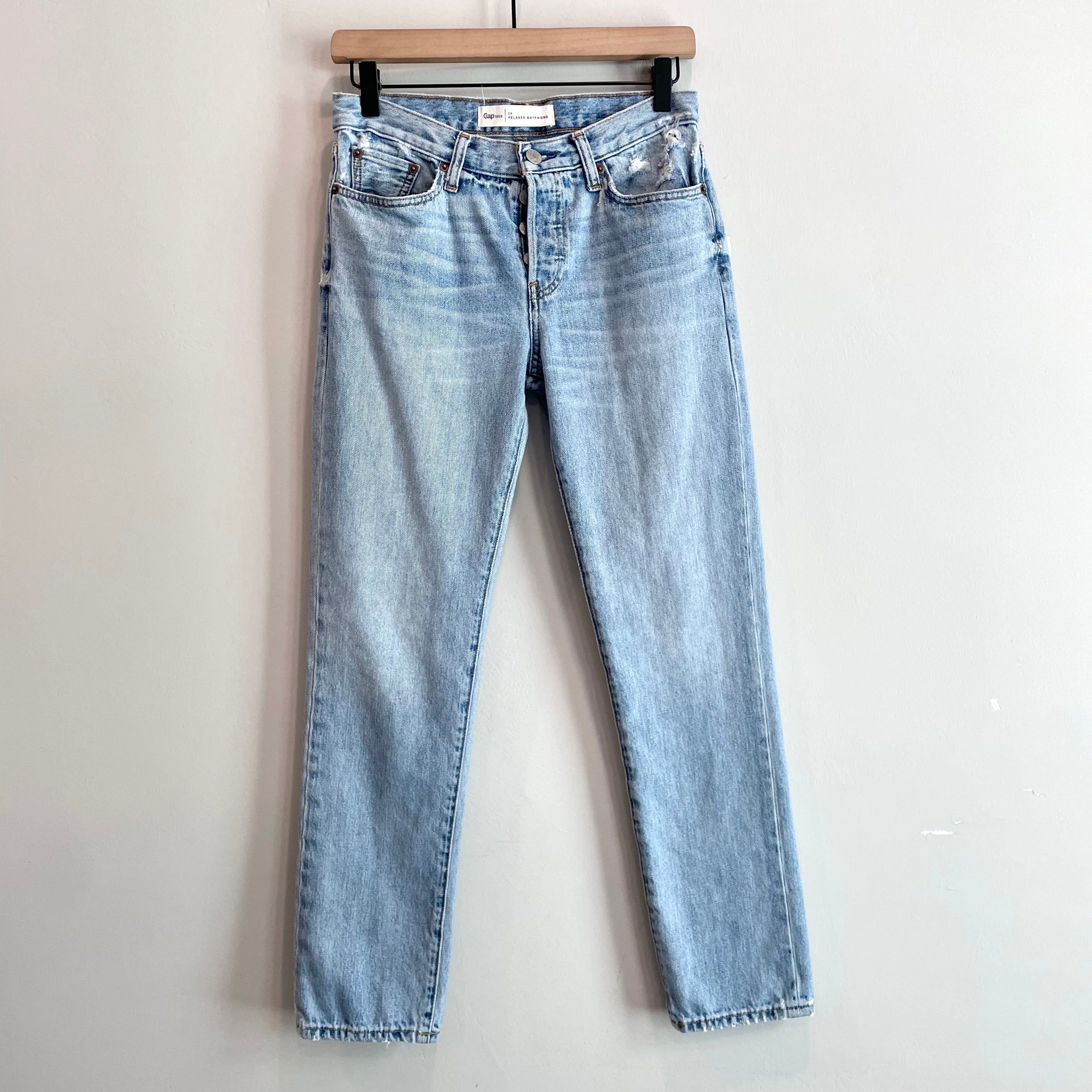 Buttonfly Boyfriend Jeans