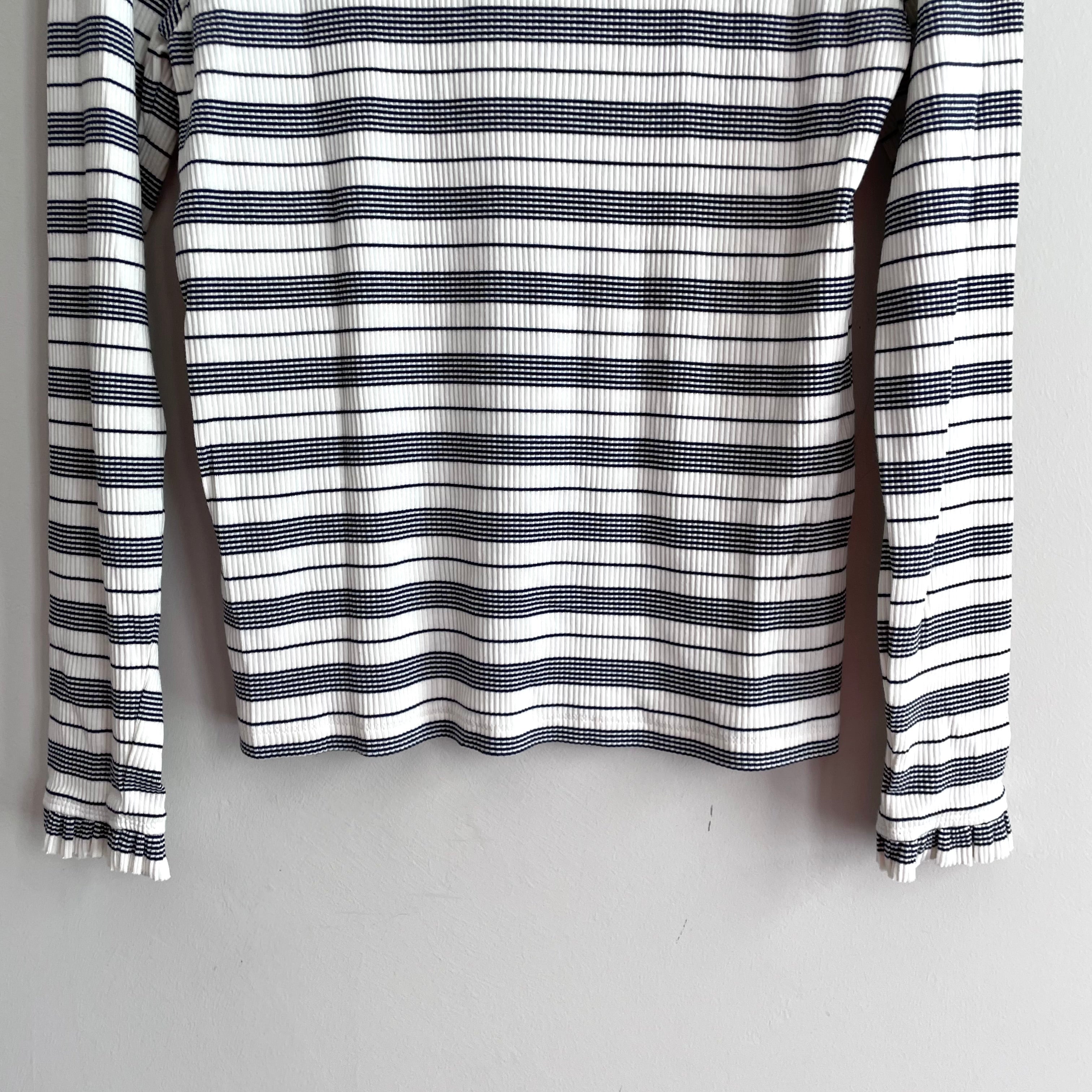 Striped Ribbed Long Sleeve Top