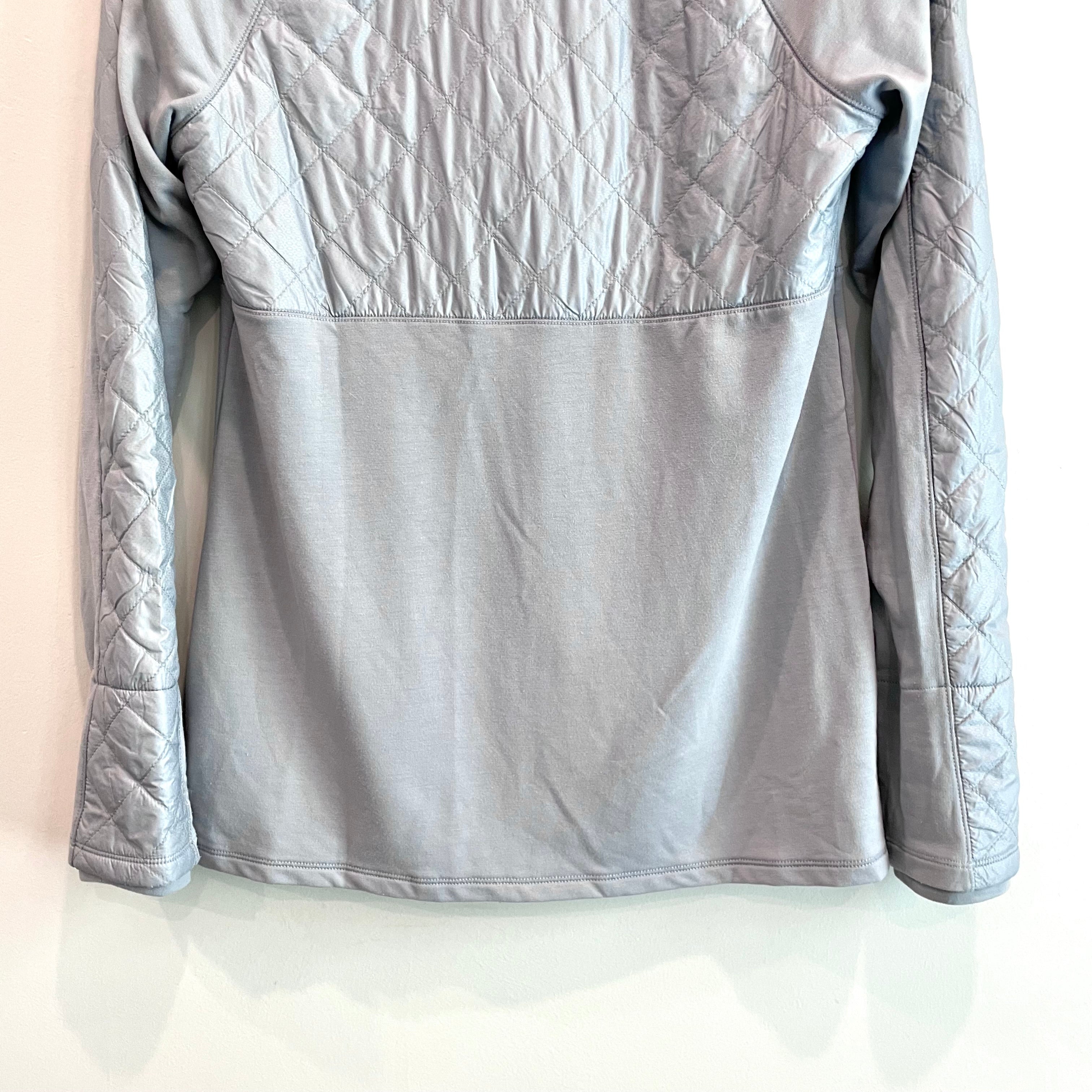 Quilted Trim 1/4 Zip Sweatshirt