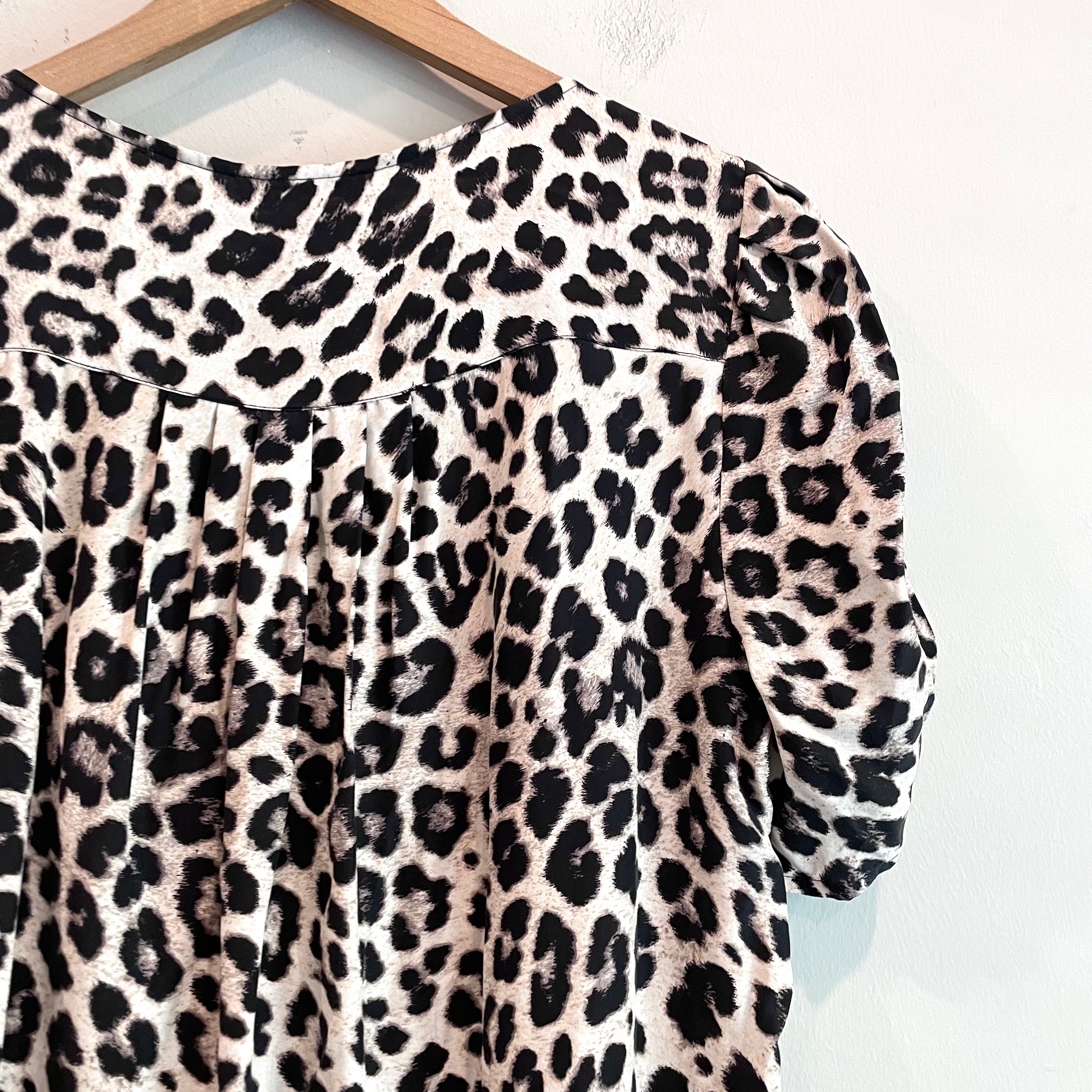 Leopard Silk Top