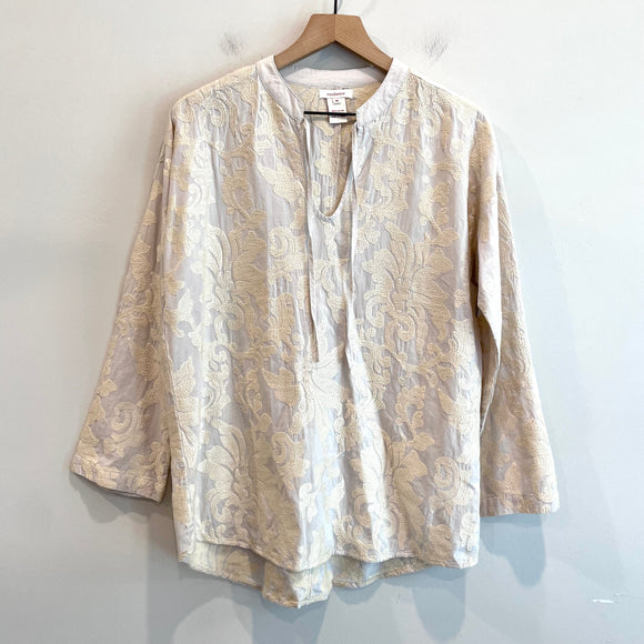 Embroidered Long Sleeve Tunic Top