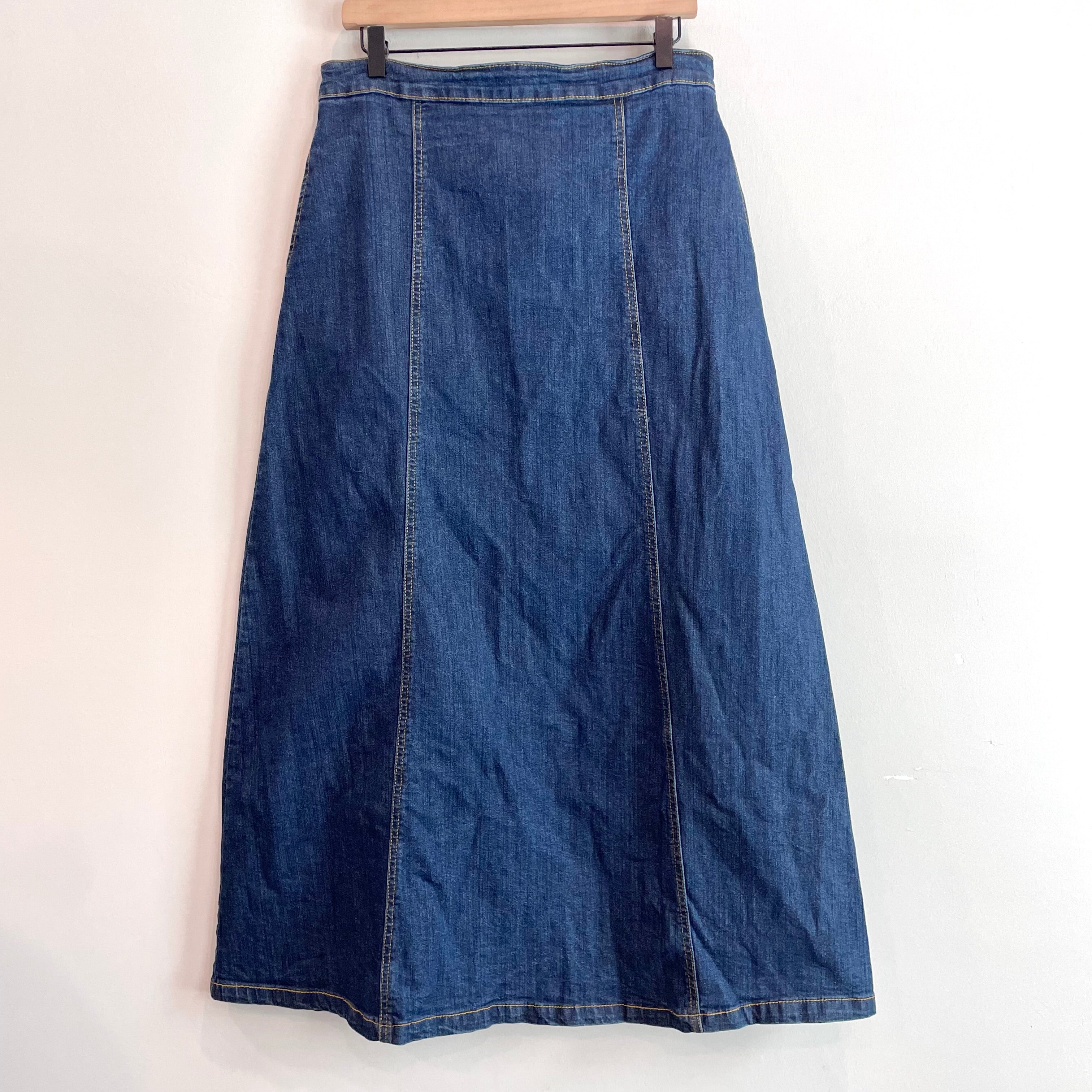 Denim Jean Maxi Skirt