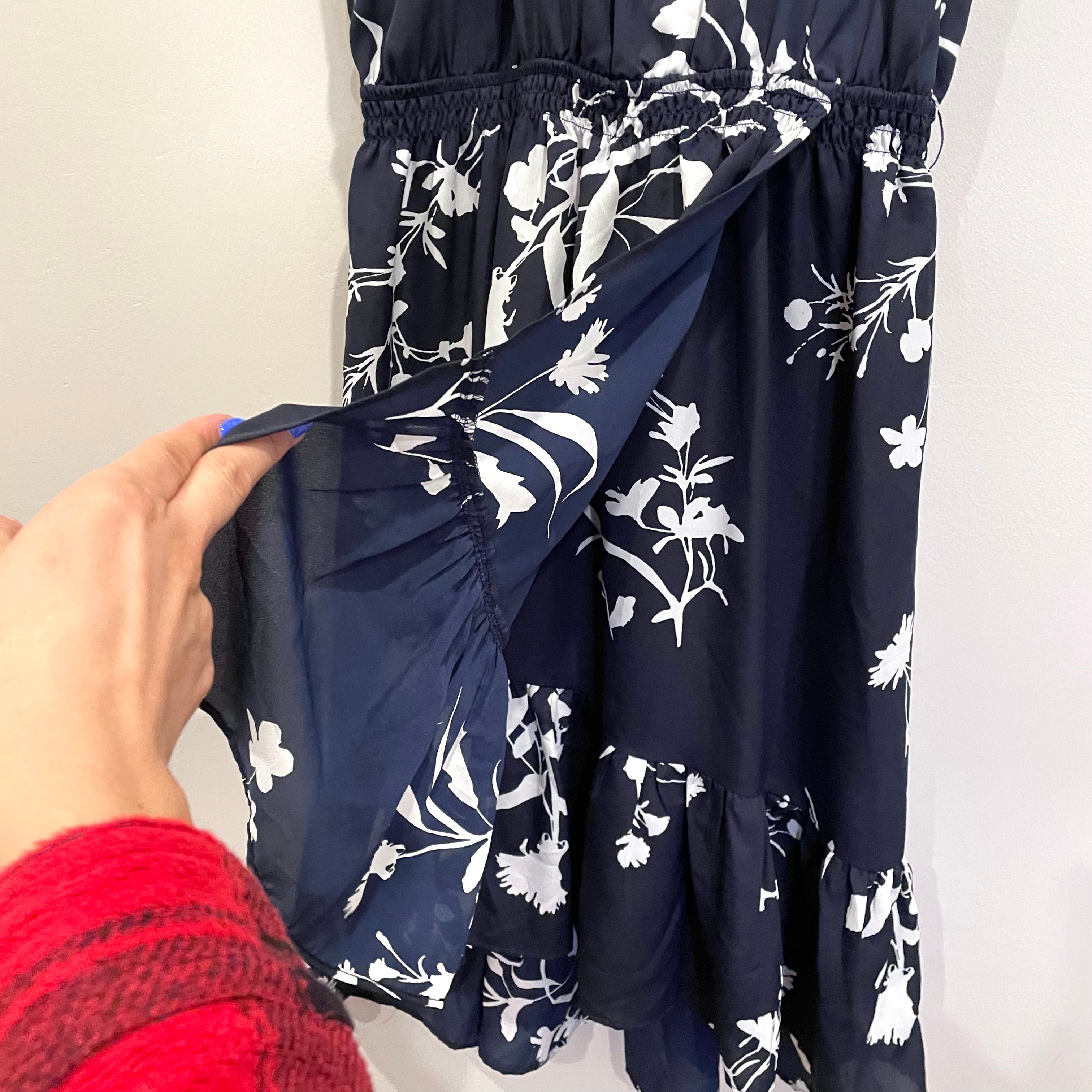 Floral Faux Wrap Dress