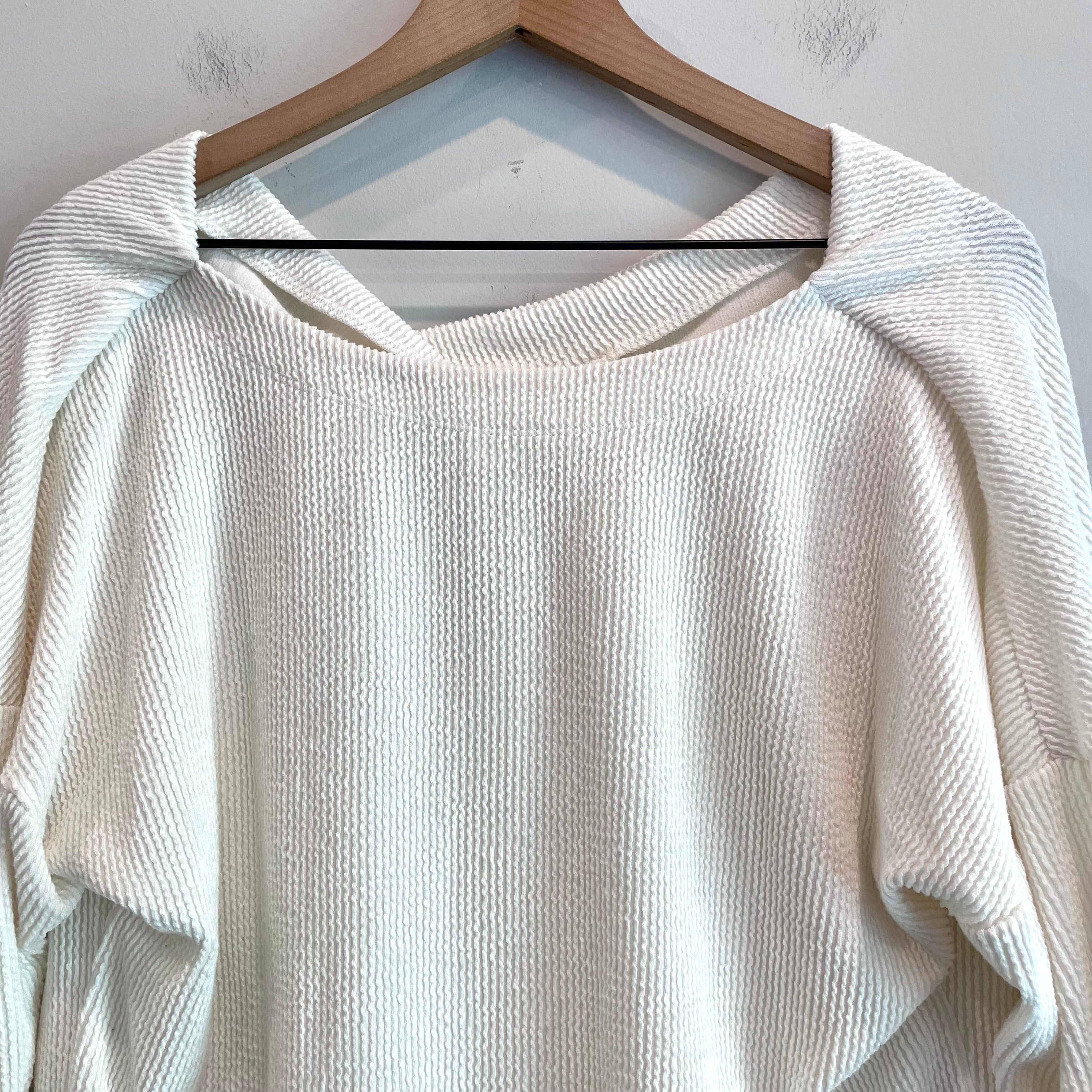 Textured Dolman Sleeve Top