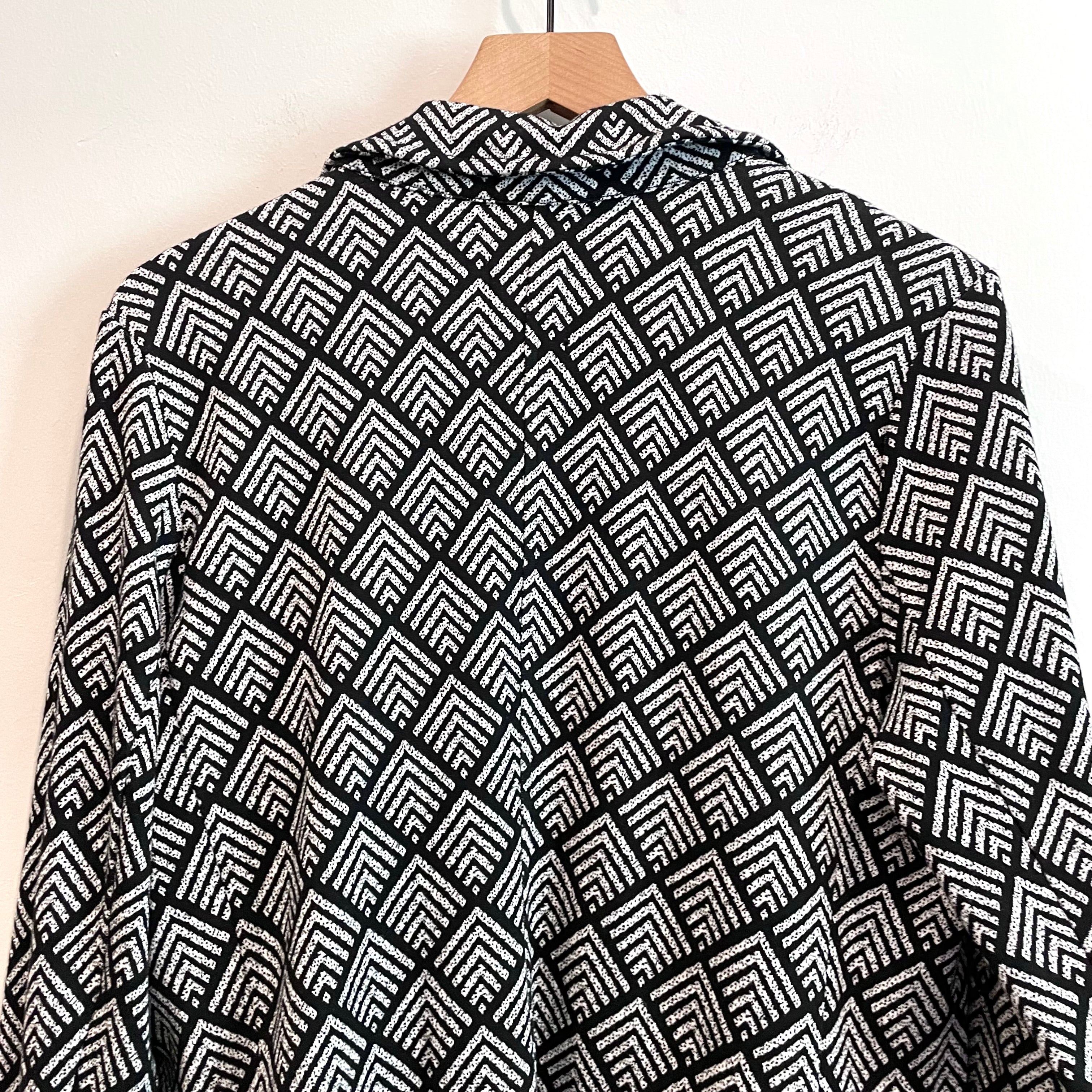 Geometric Moto Blazer Jacket