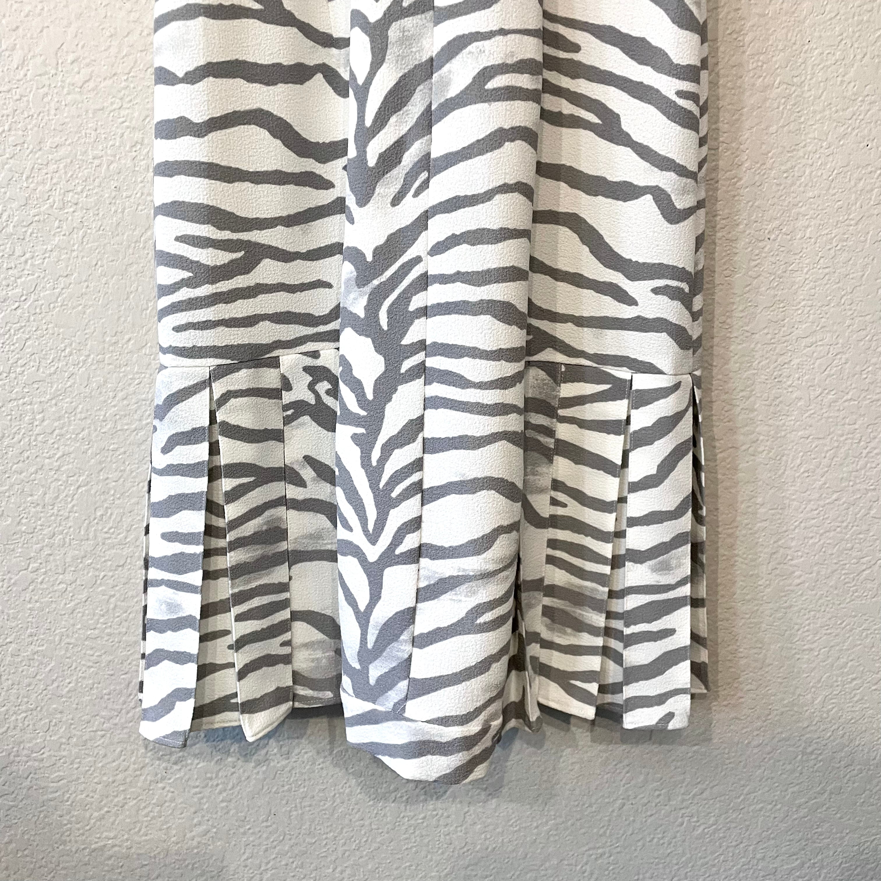 Zebra Print Sleeveless Dress