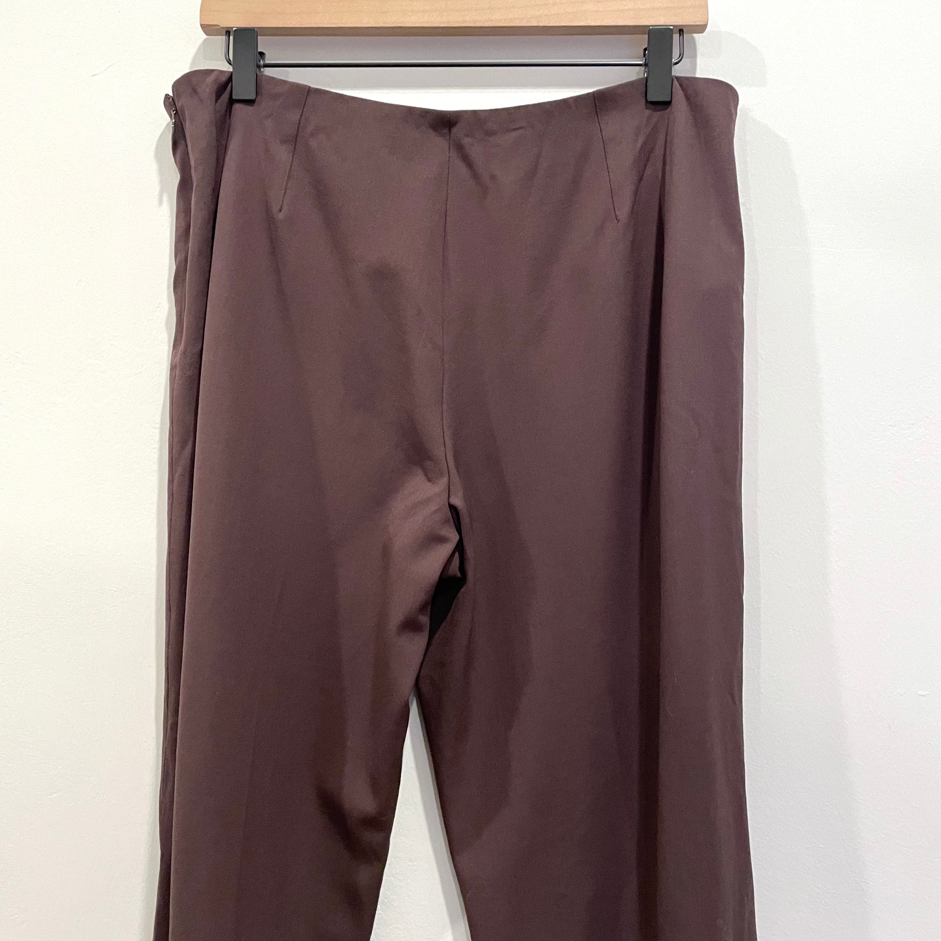 Wool Blend Straight Leg Dress Pants