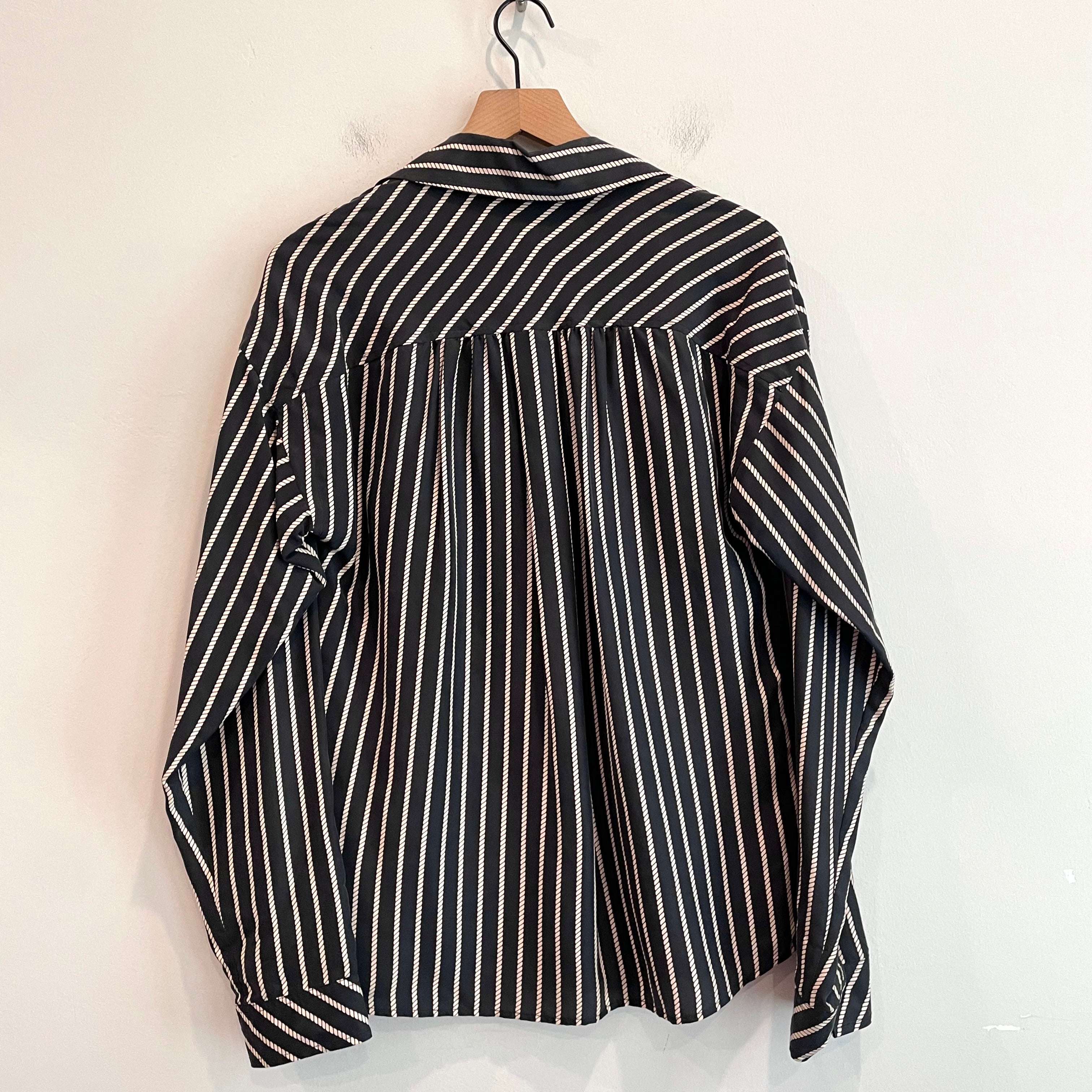 Striped Button Down Silk Shirt