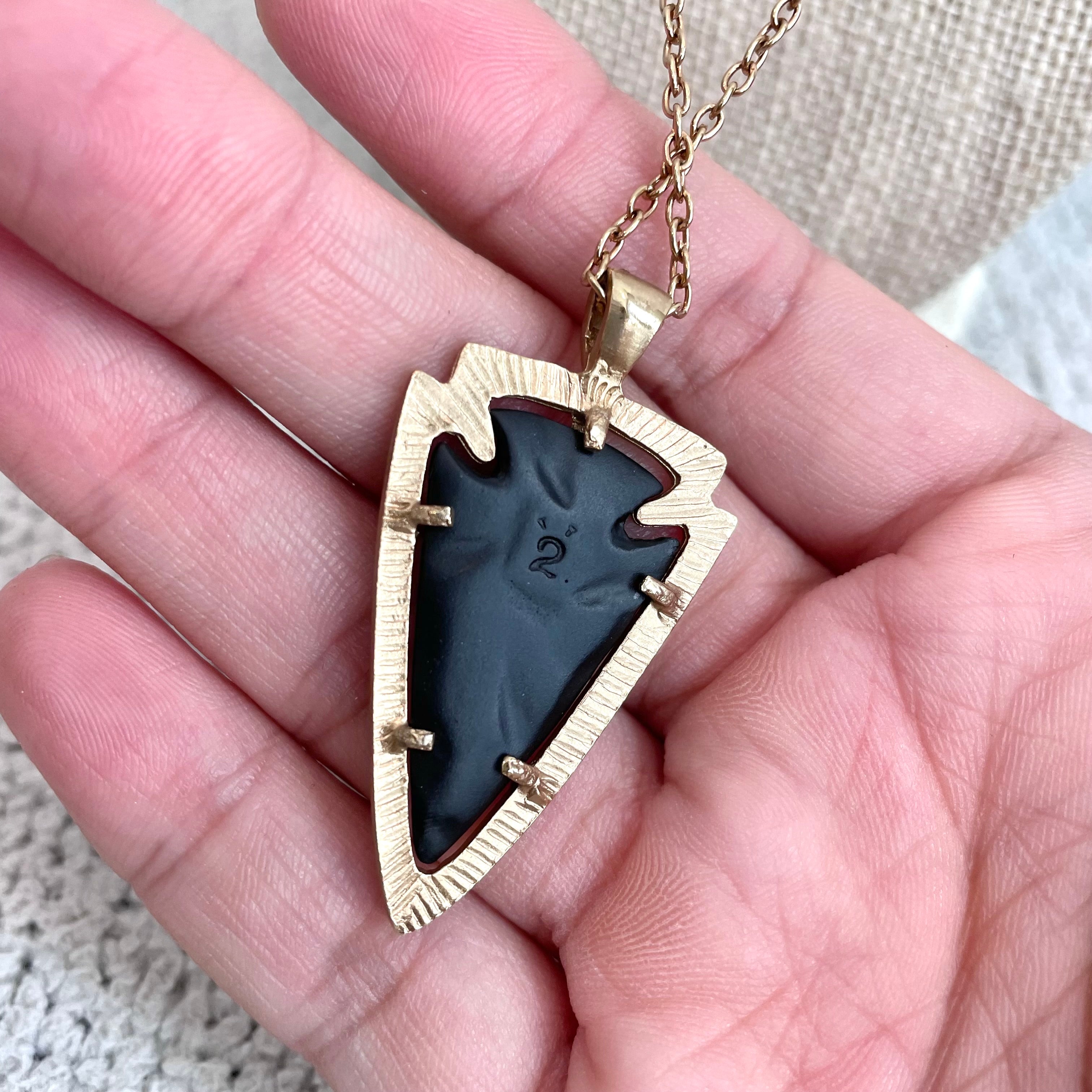 Pave Arrowhead Pendant Necklace