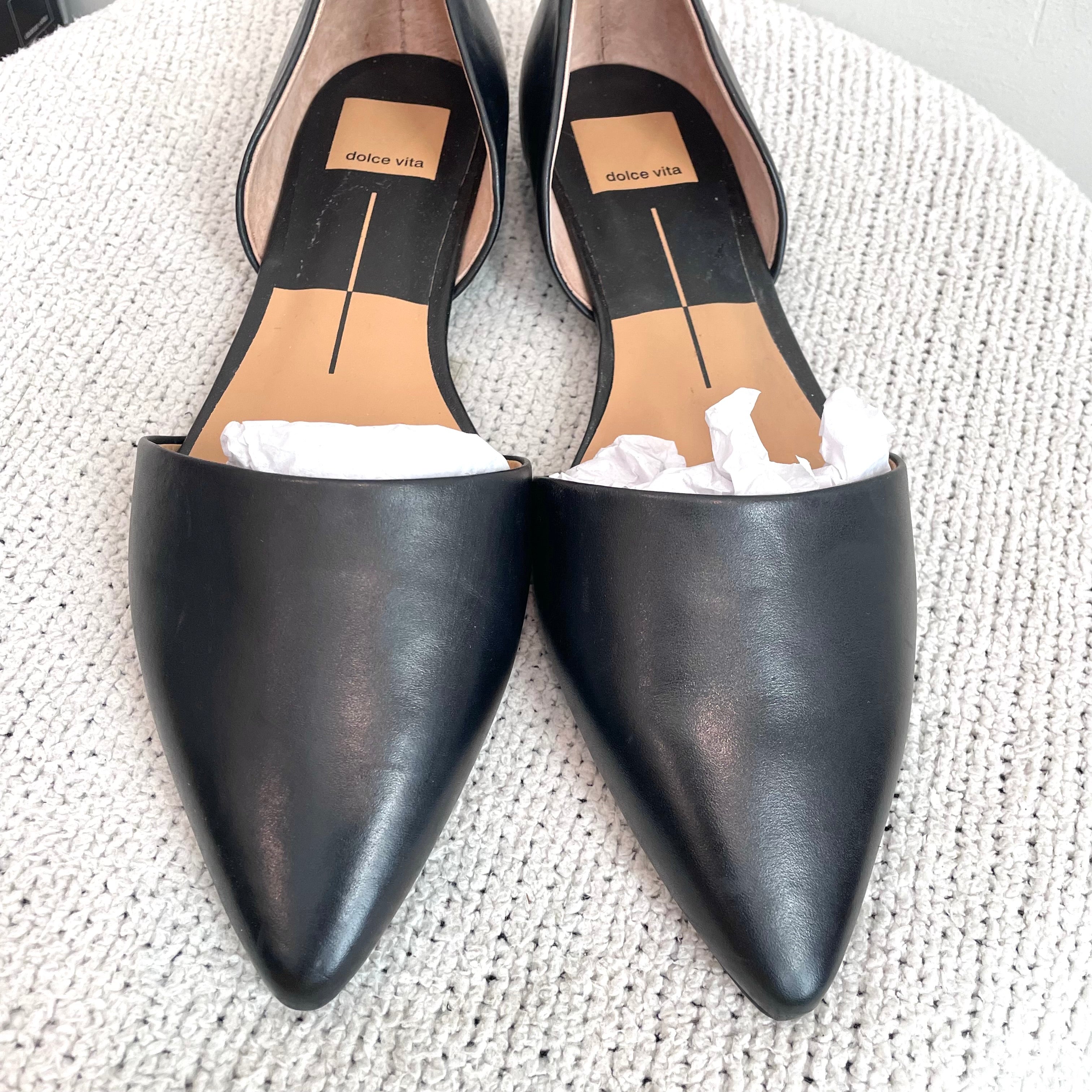 Leather D’Orsay Flats