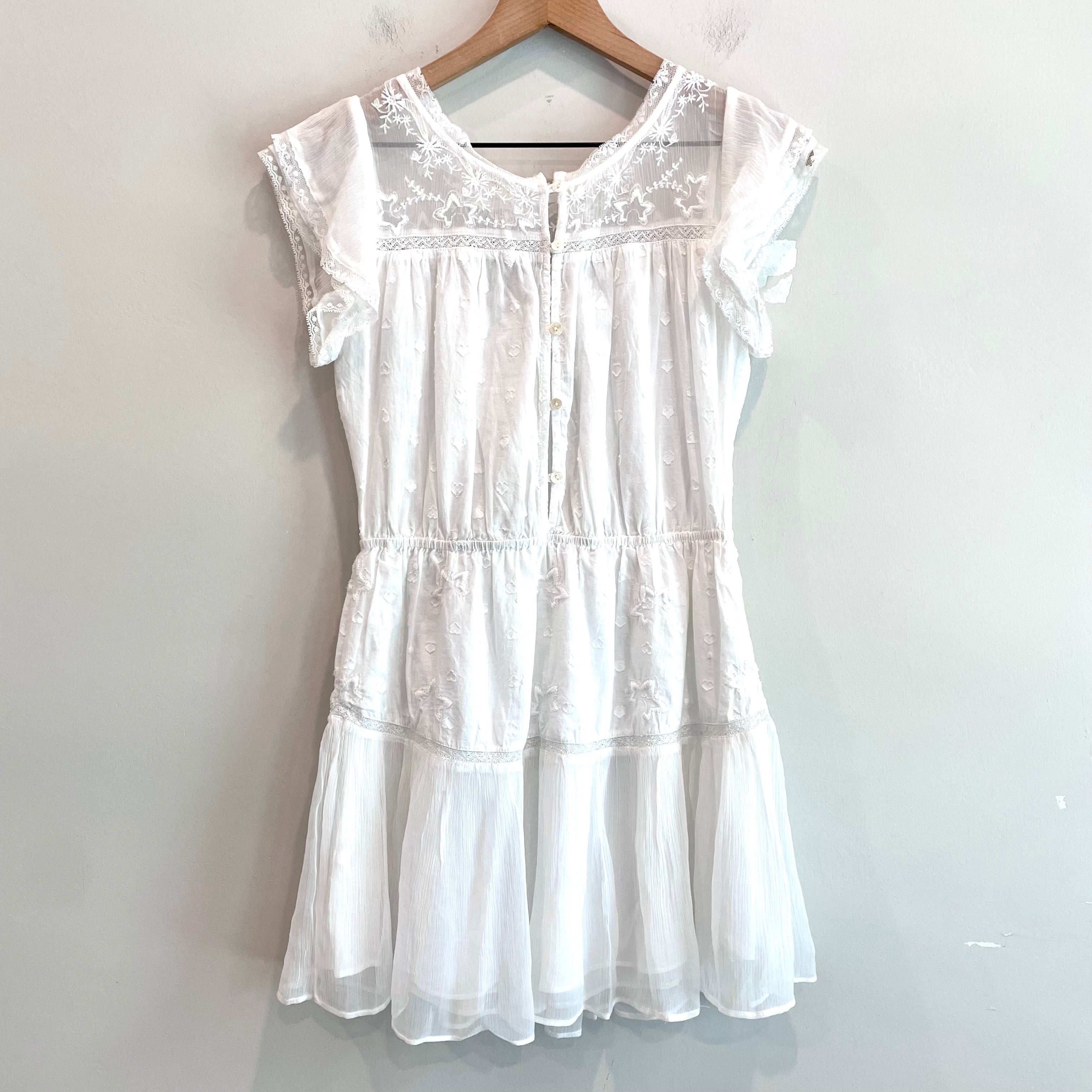 Semi-Sheer Cotton Mini Dress