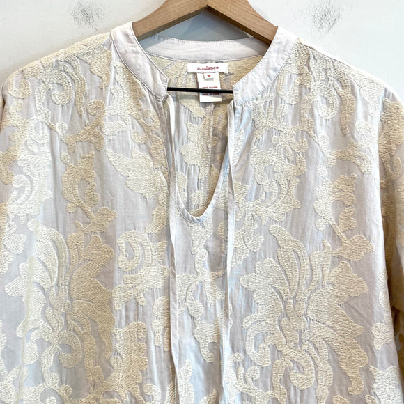 Embroidered Long Sleeve Tunic Top