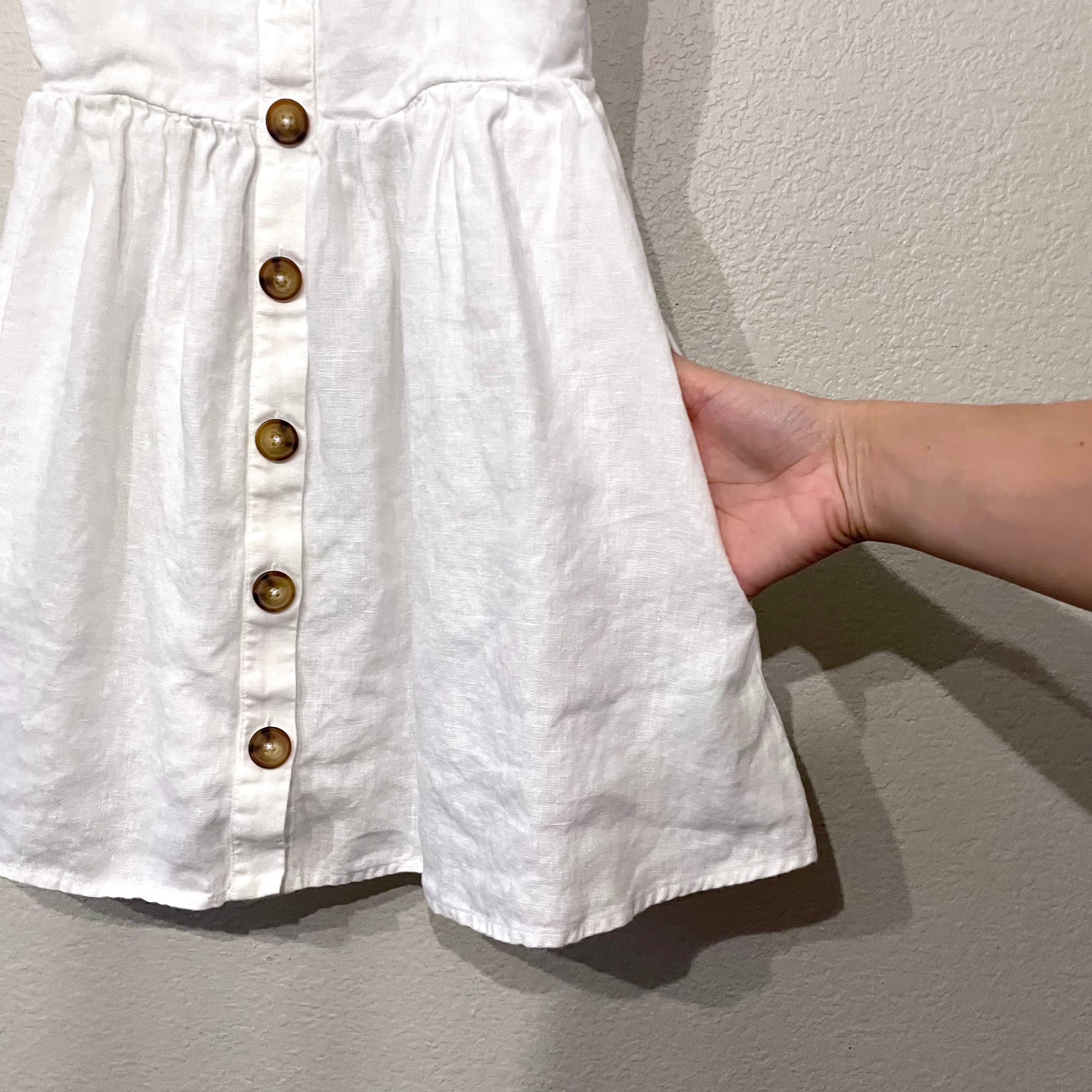 Linen Button Down Mini Dress