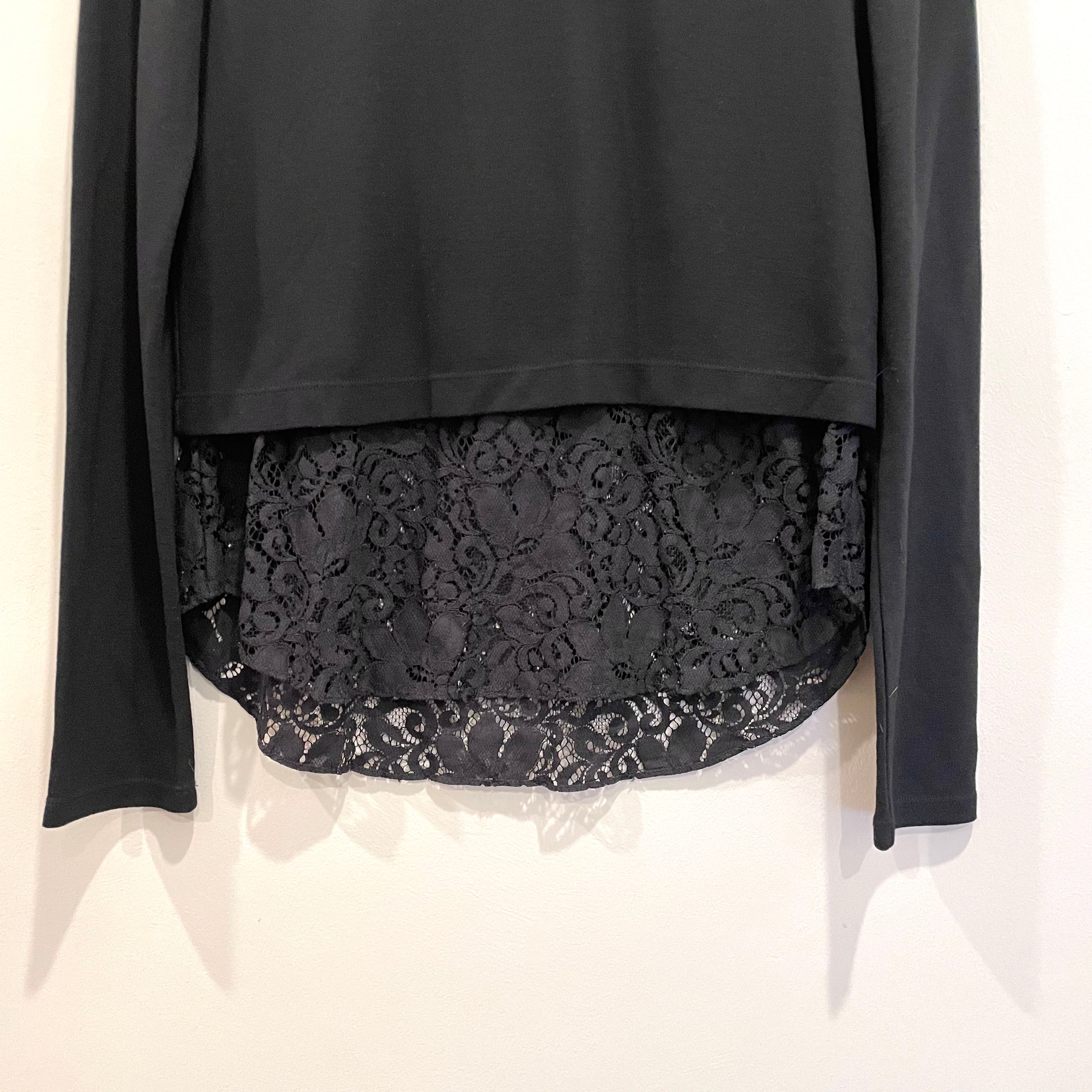 Zip Back Lace Hem Sweater