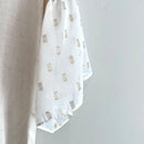 Bow Front Semi-Sheer Fleck Sleeve Top-5