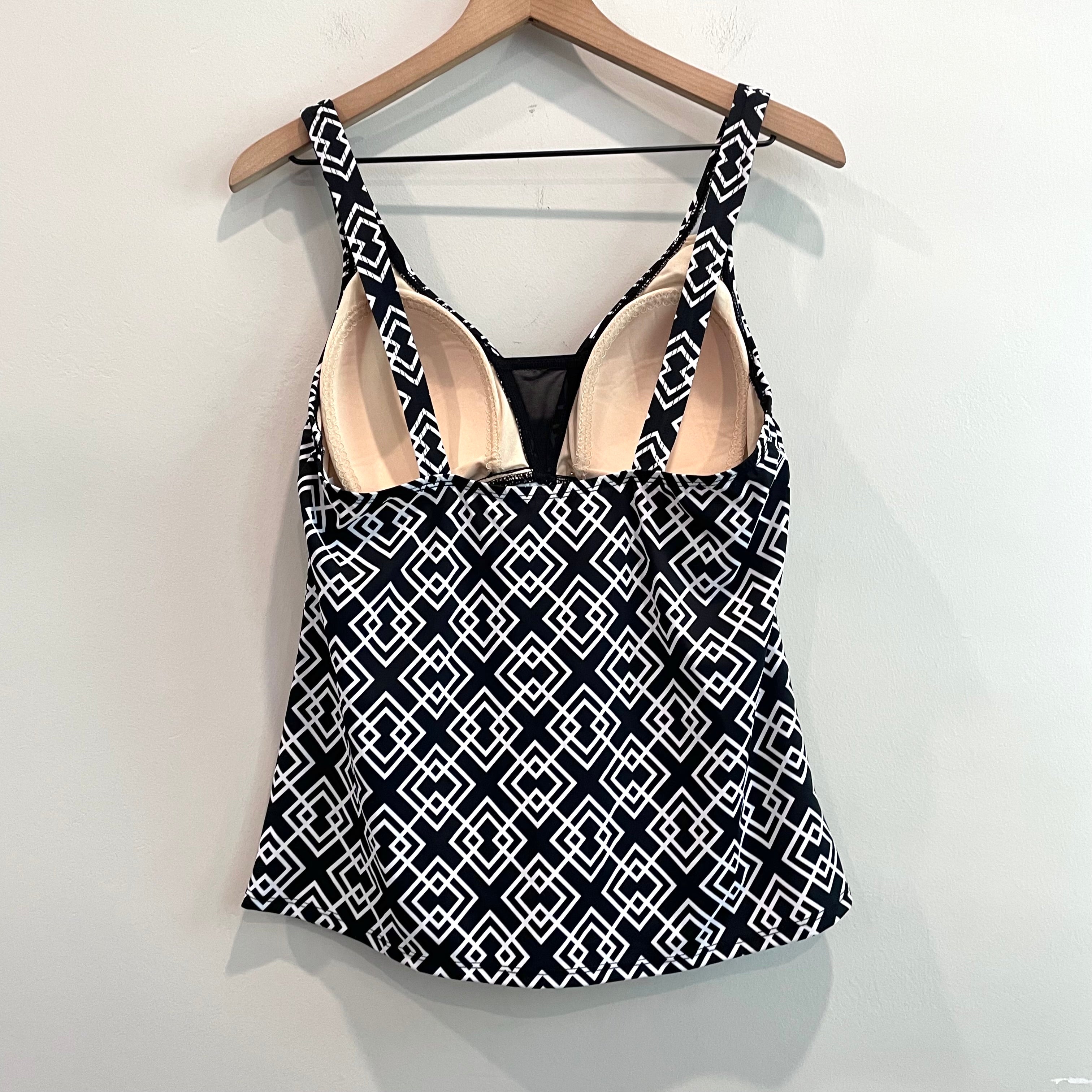 Geometric Tankini Swim Top