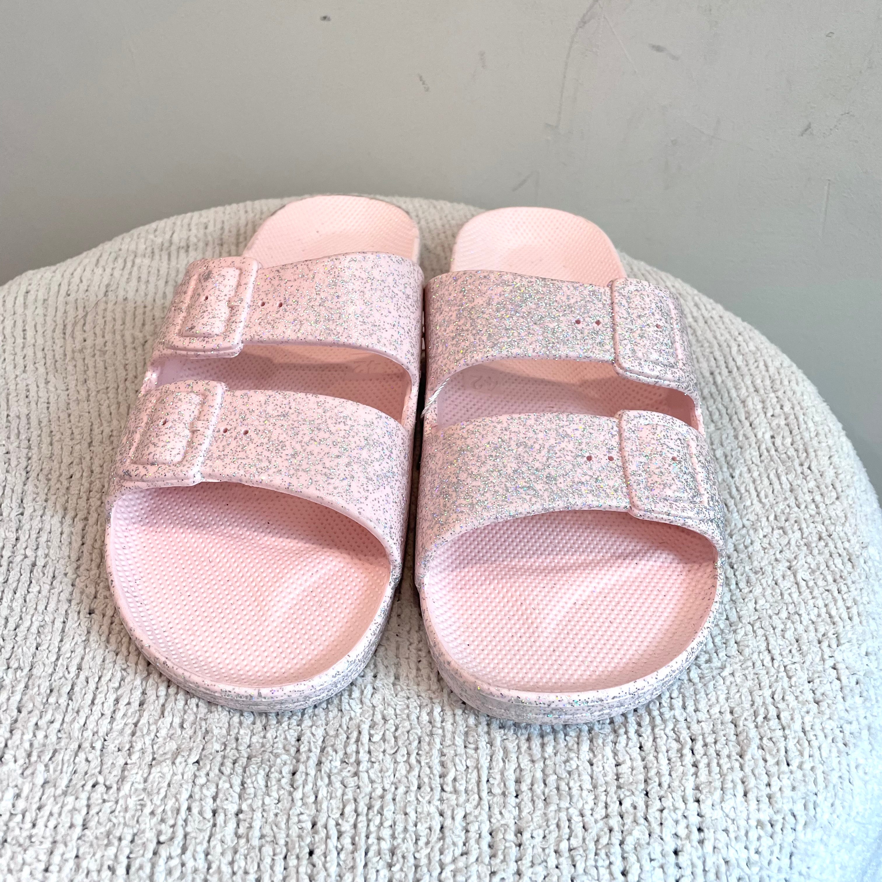 Glitter Vegan Slides Sandals