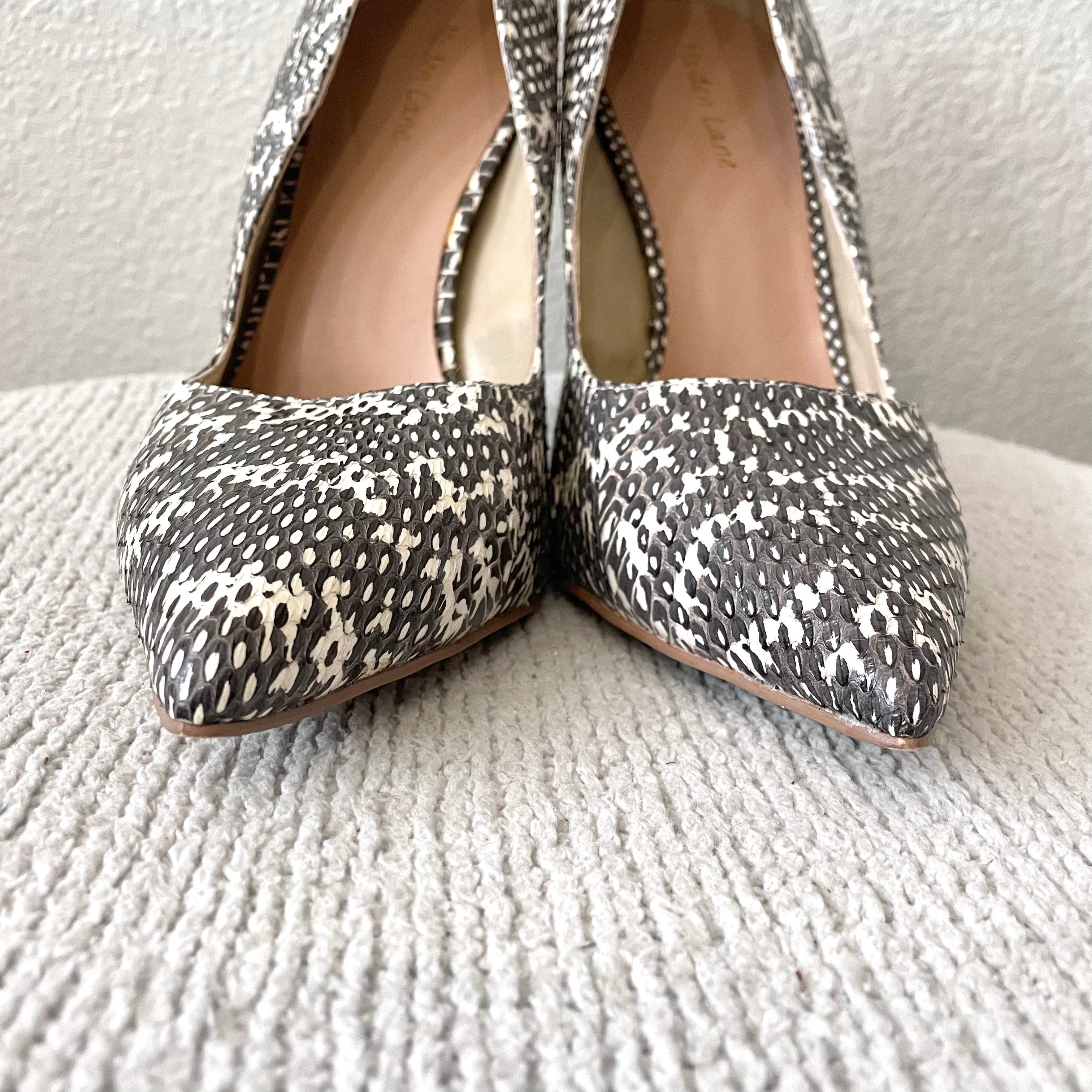 Snakeskin Pumps