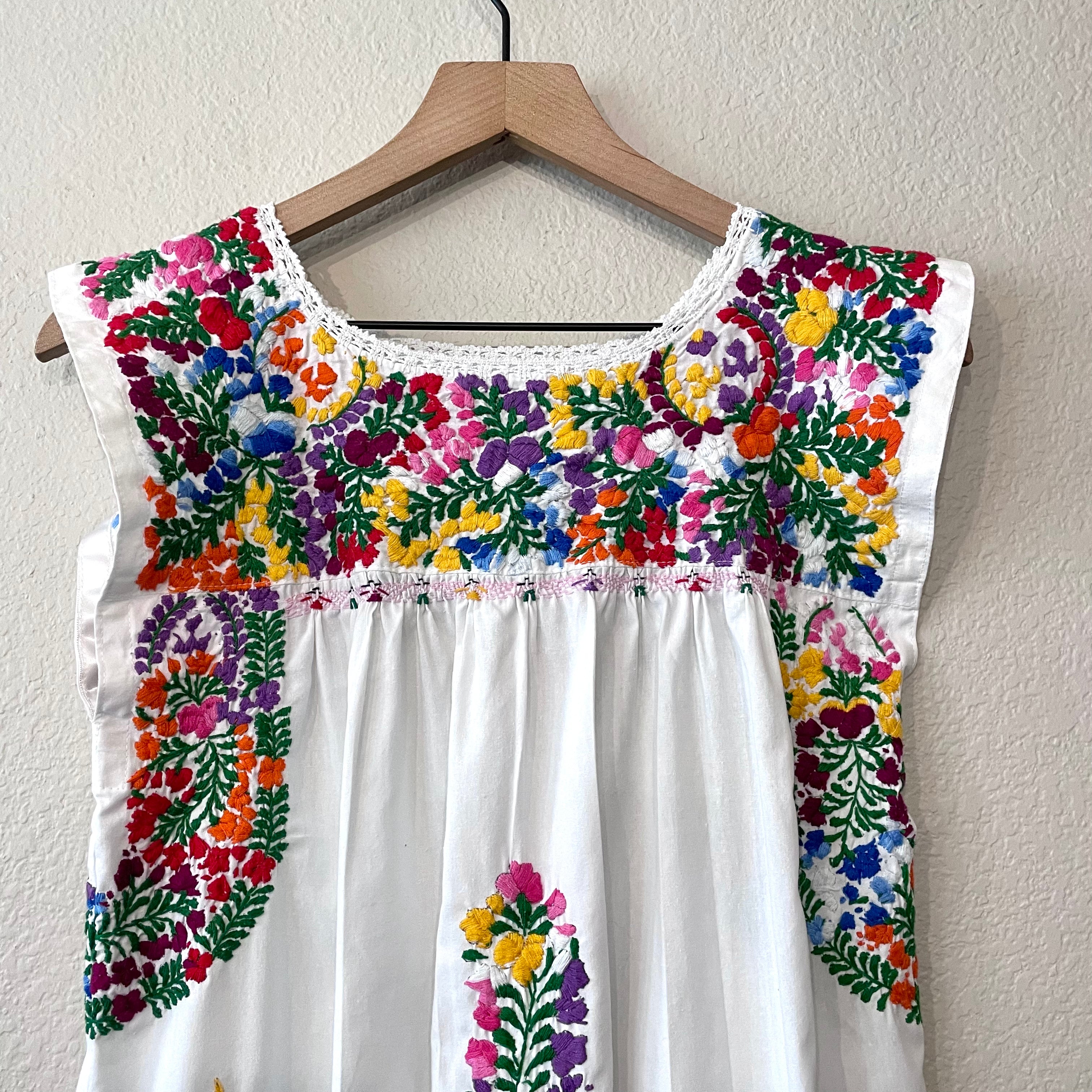 Embroidered Shift Dress