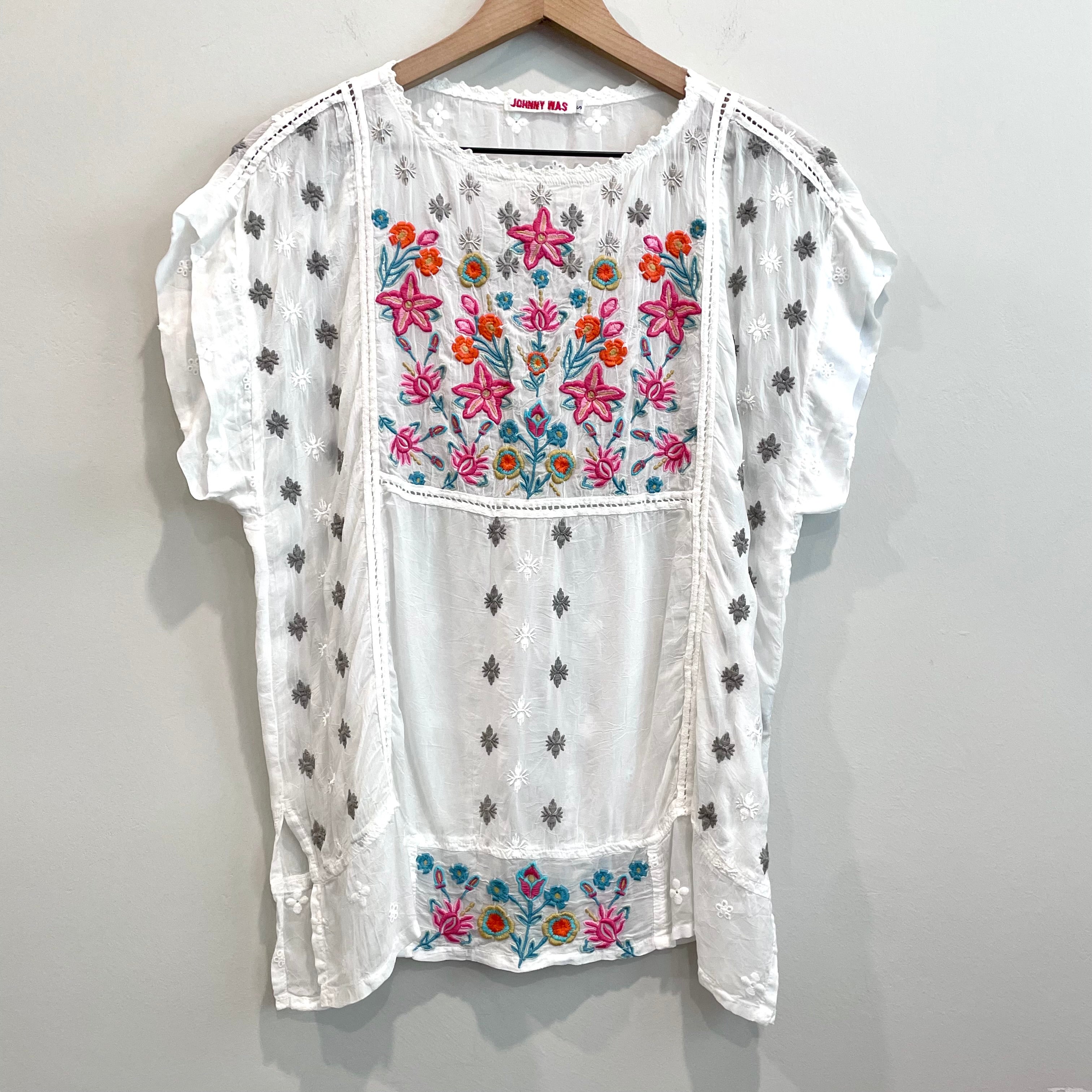 Floral Eyelet Embroidered Top