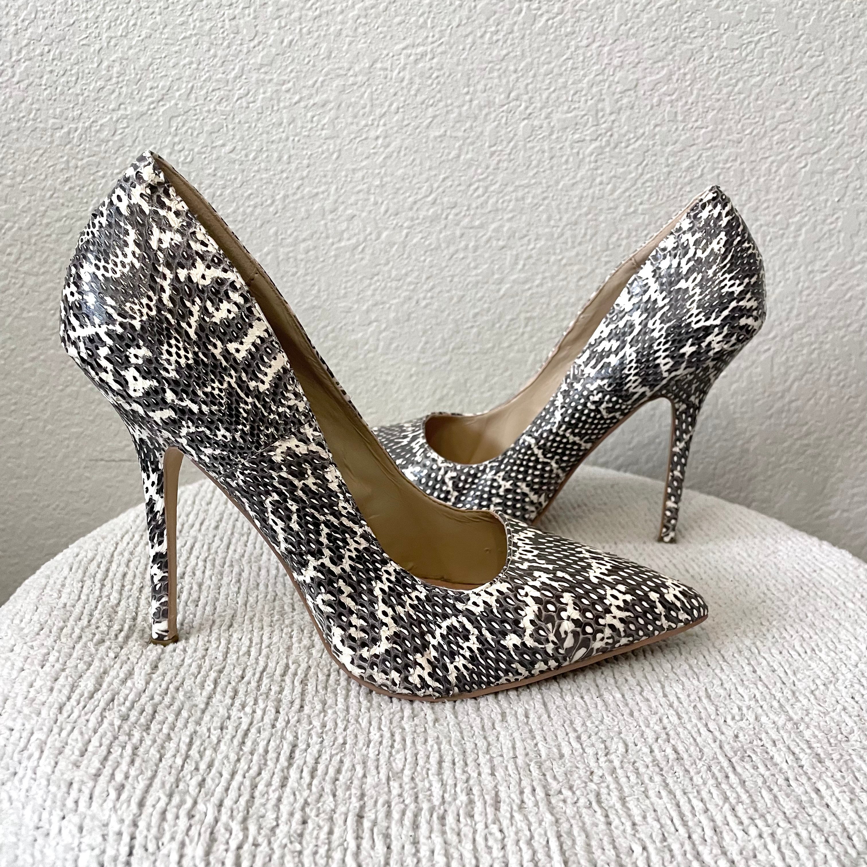 Snakeskin Pumps