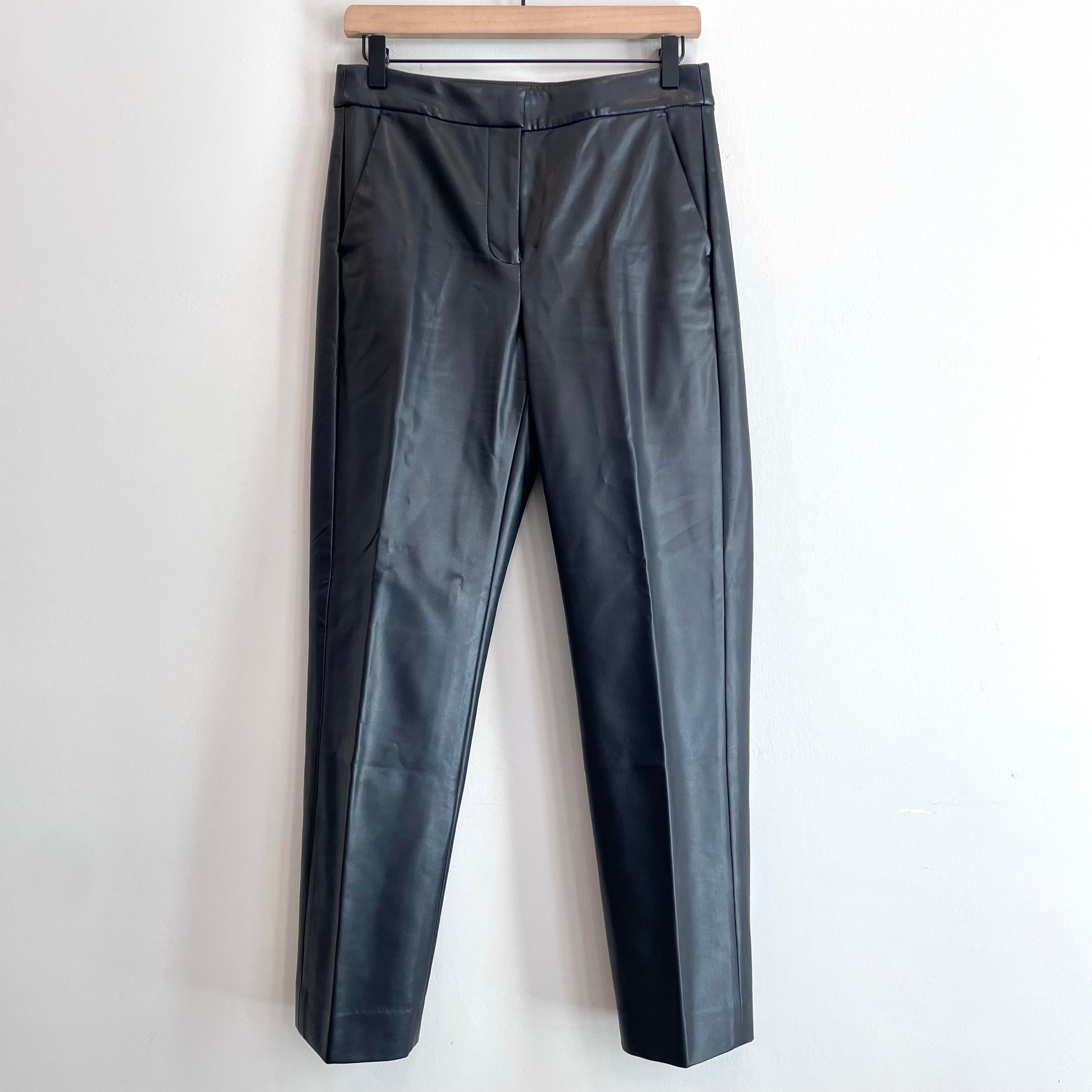 Faux Leather Straight Leg Pants