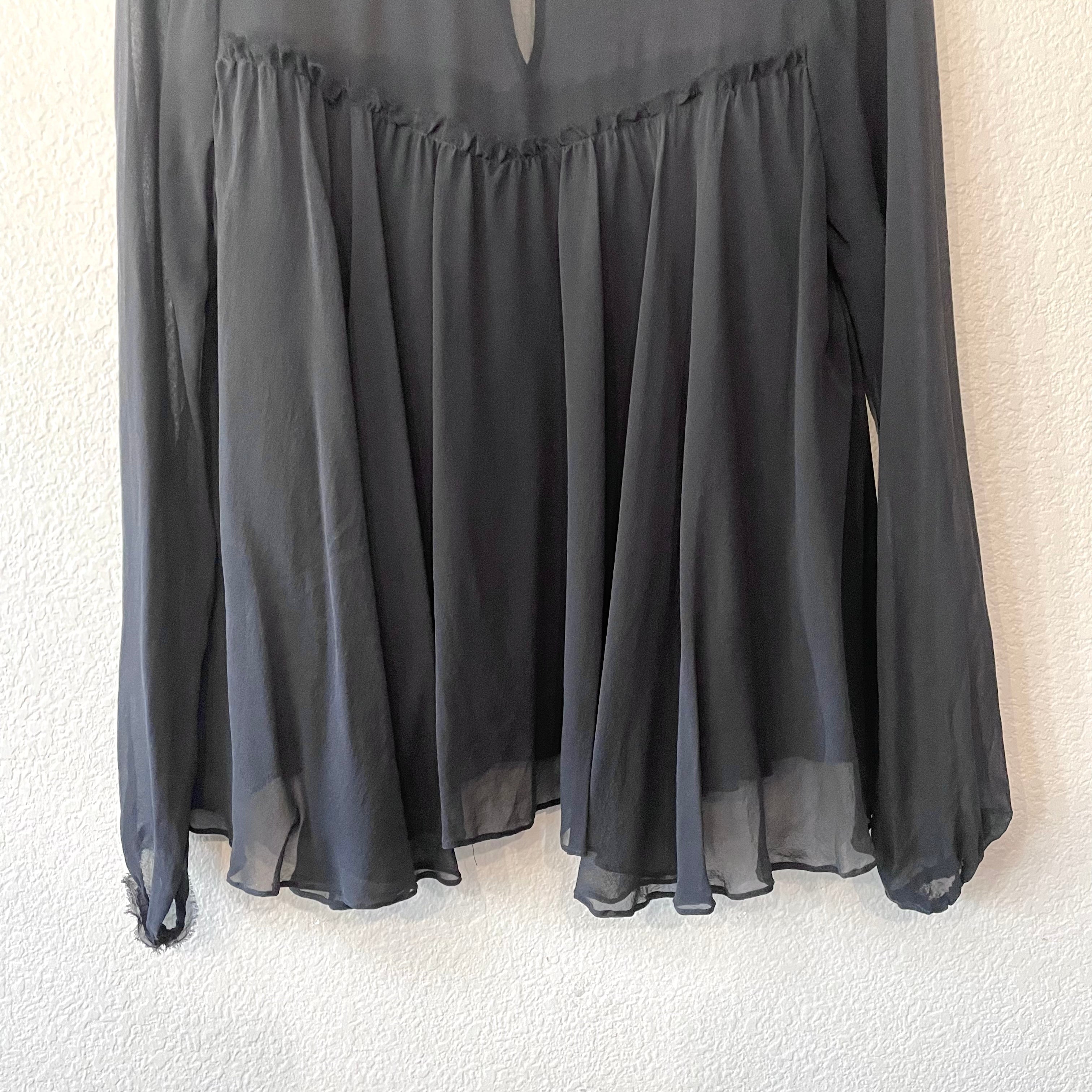 Silk Ruffle Blouse