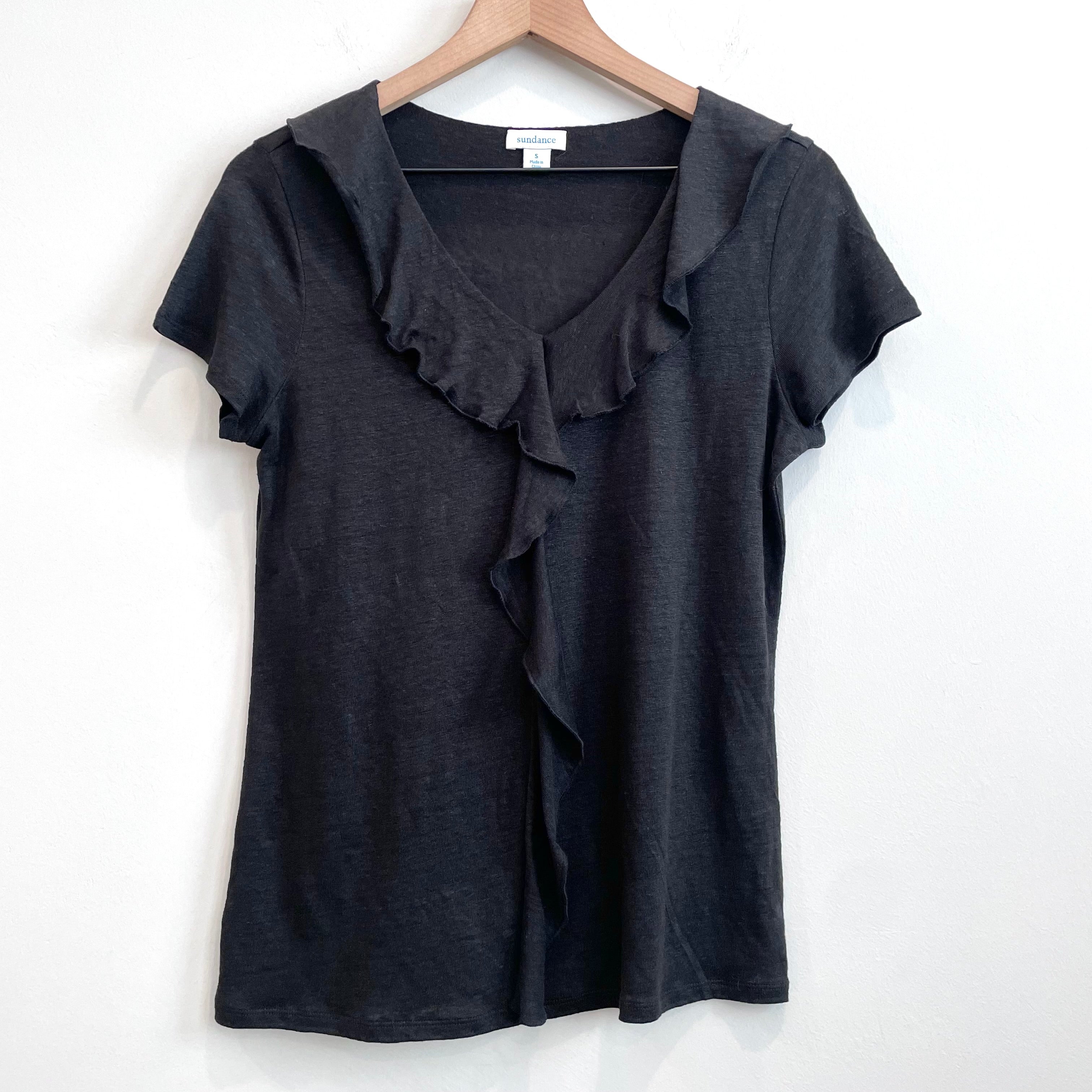 Linen Ruffle Top