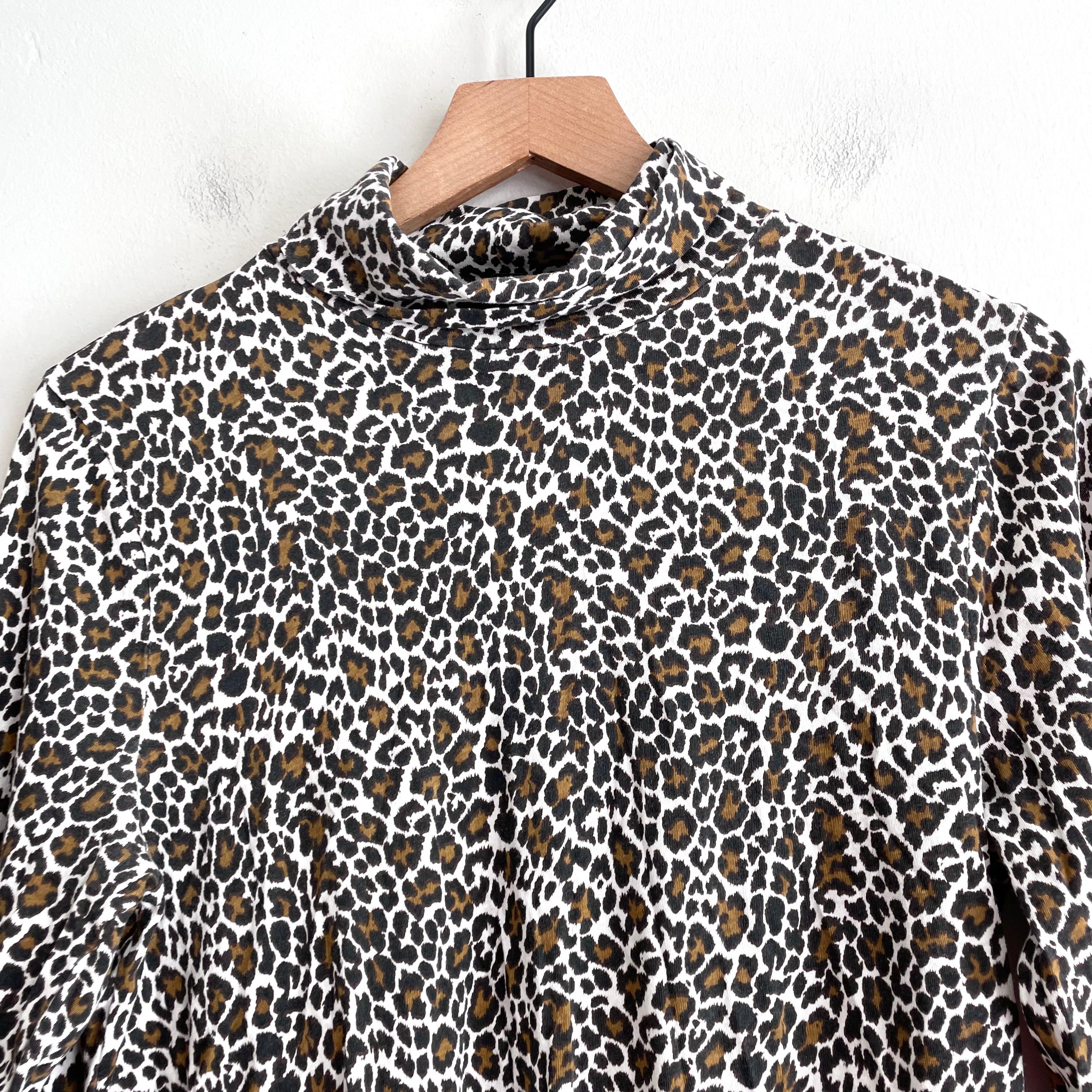 Leopard Turtleneck Top