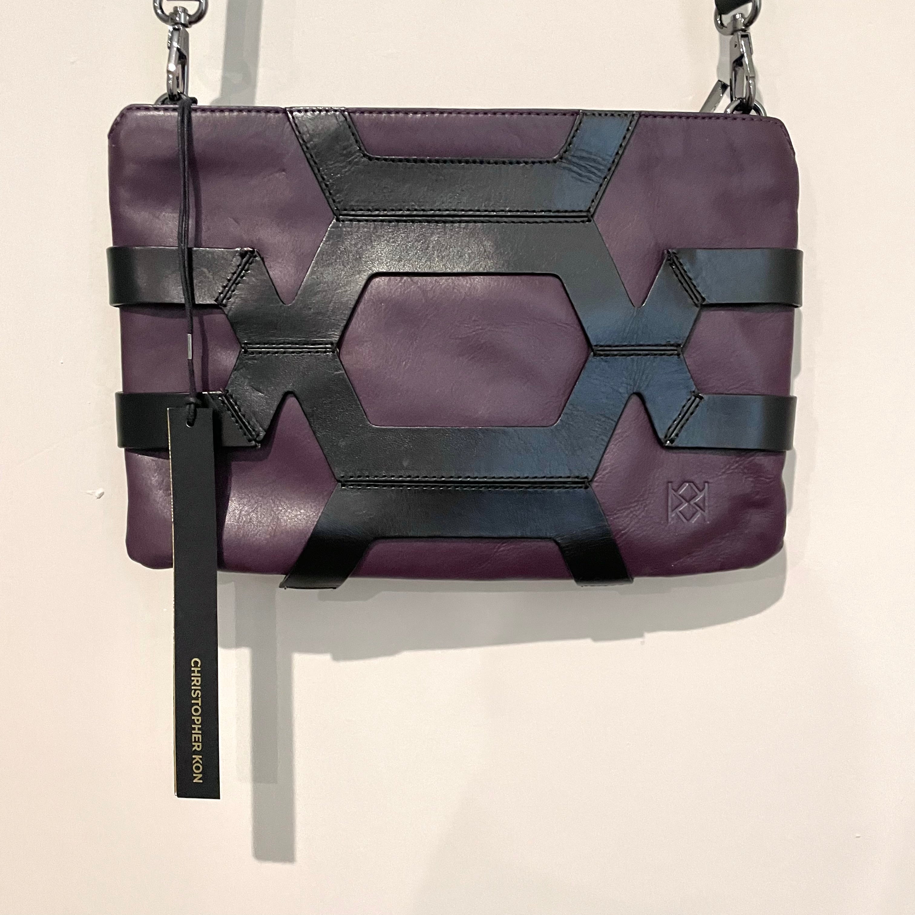 Cage Leather Crossbody Purse