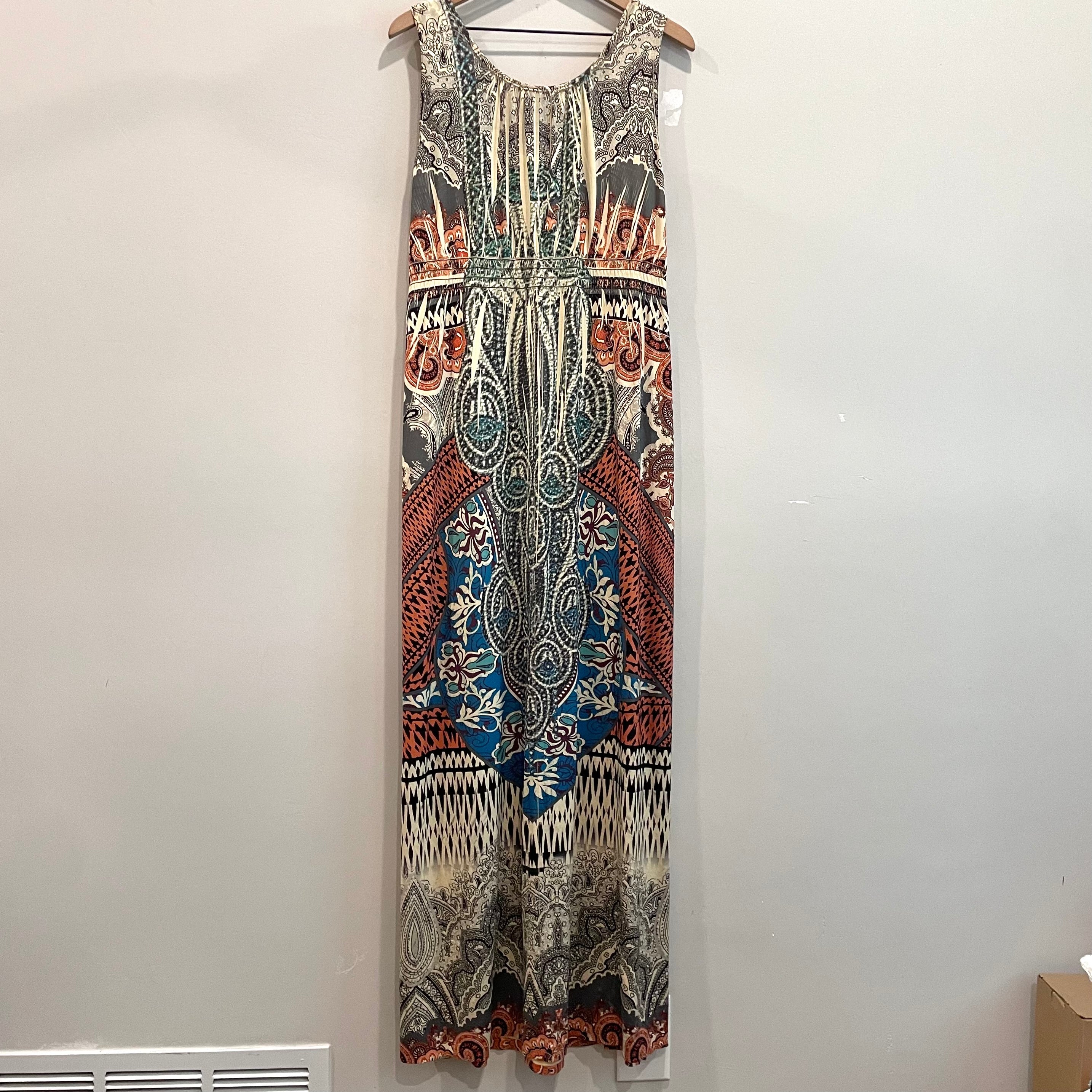 Beaded Neckline Maxi Dress