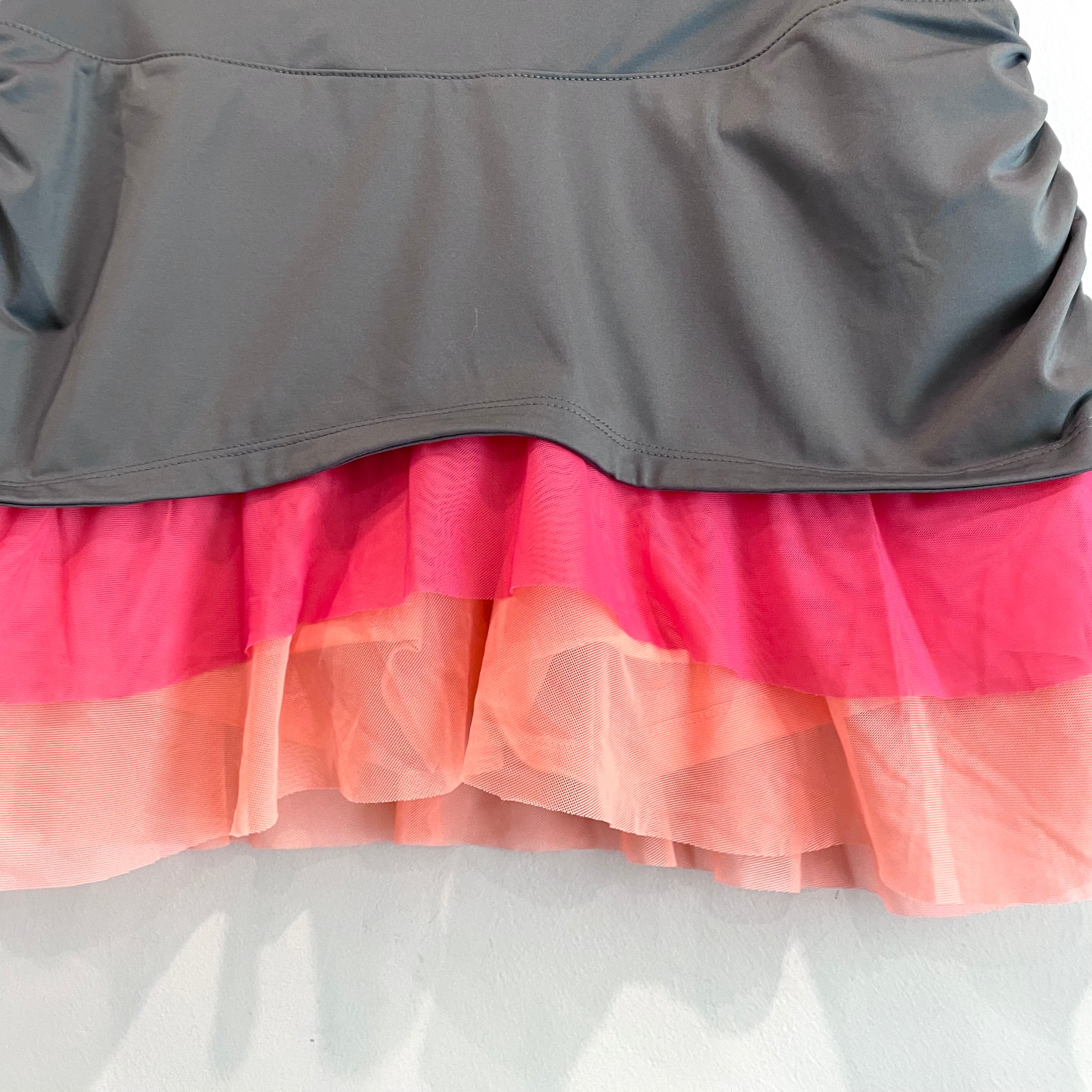 Sheer Ruffle Layered Skort