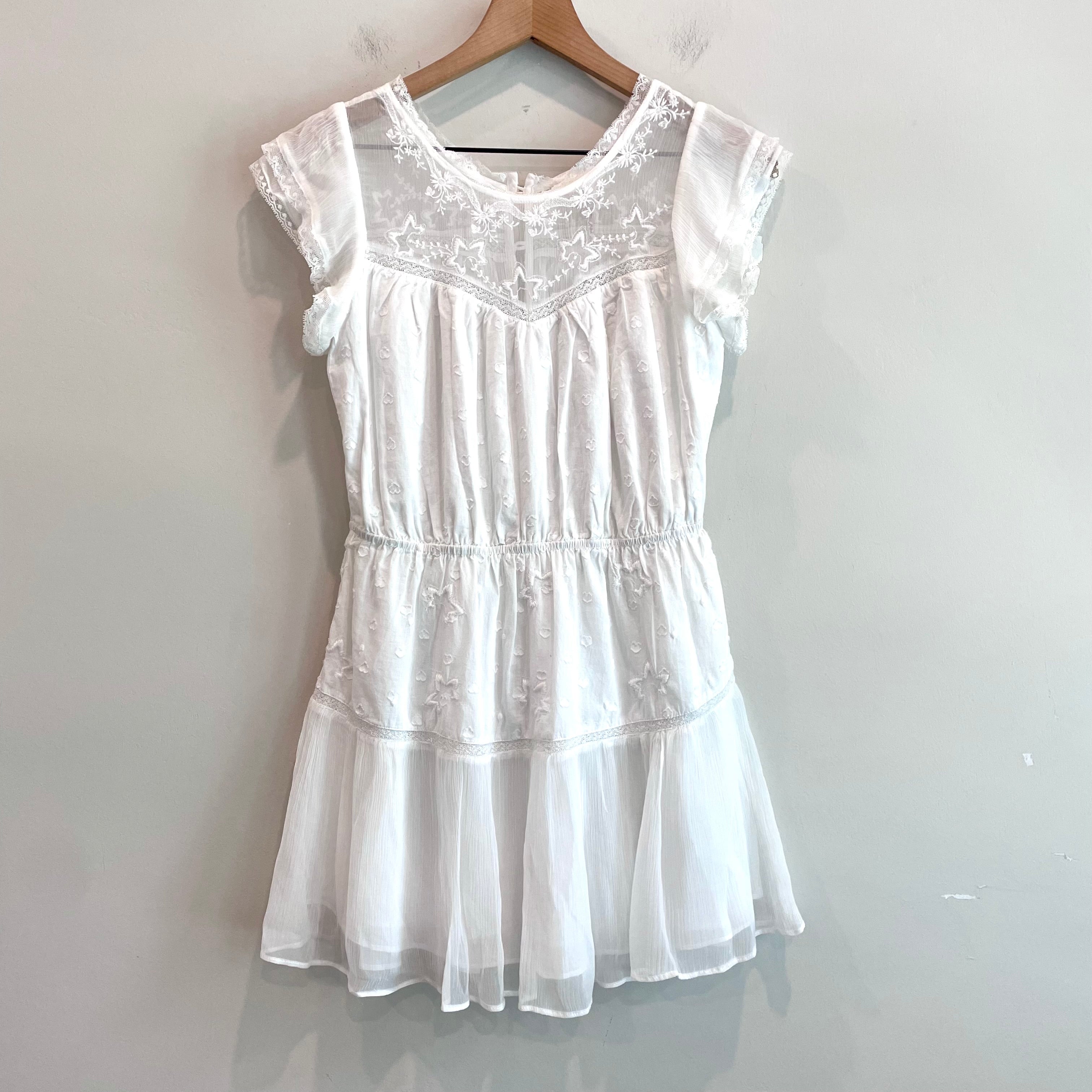 Semi-Sheer Cotton Mini Dress