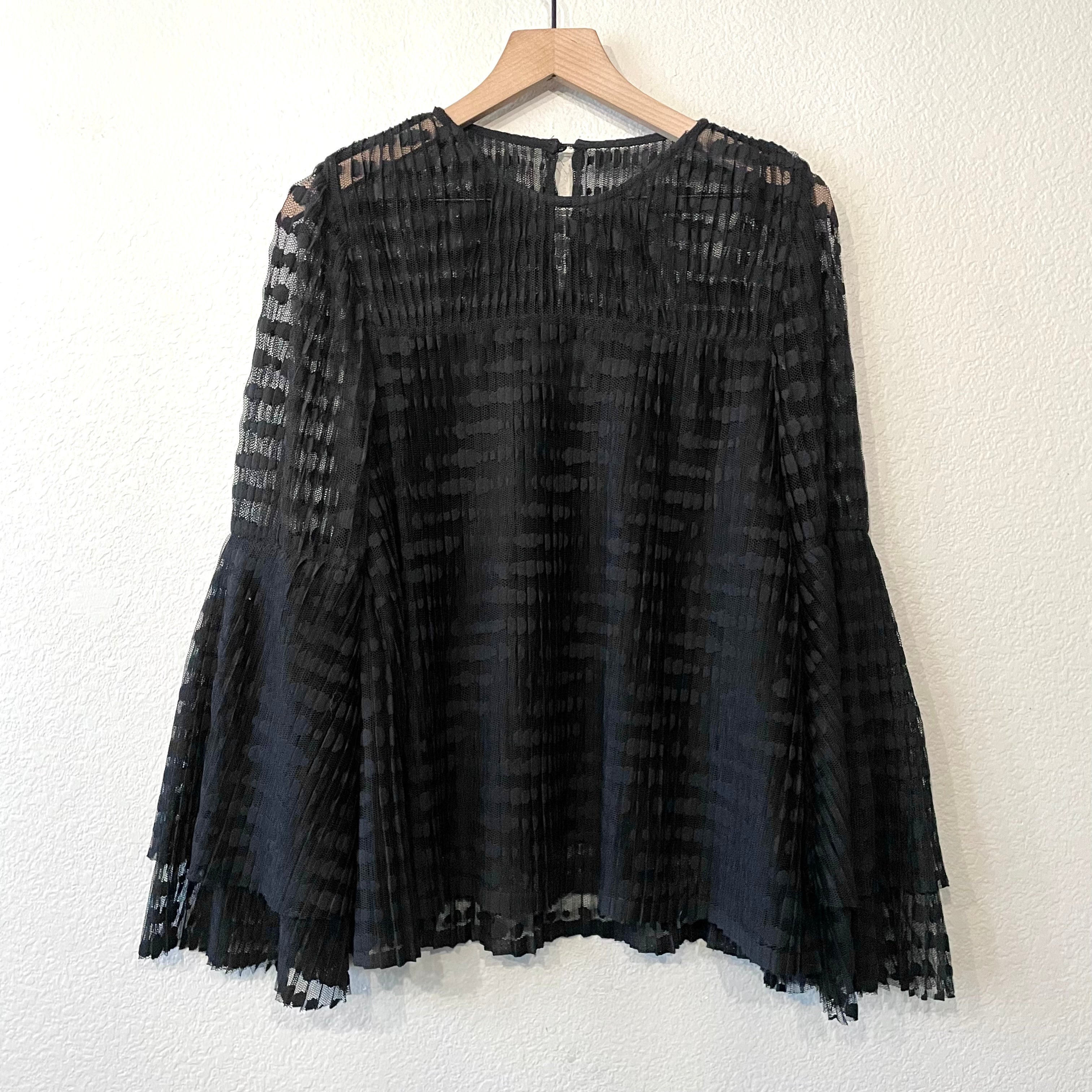 Polka Dot Lace Overlay Top