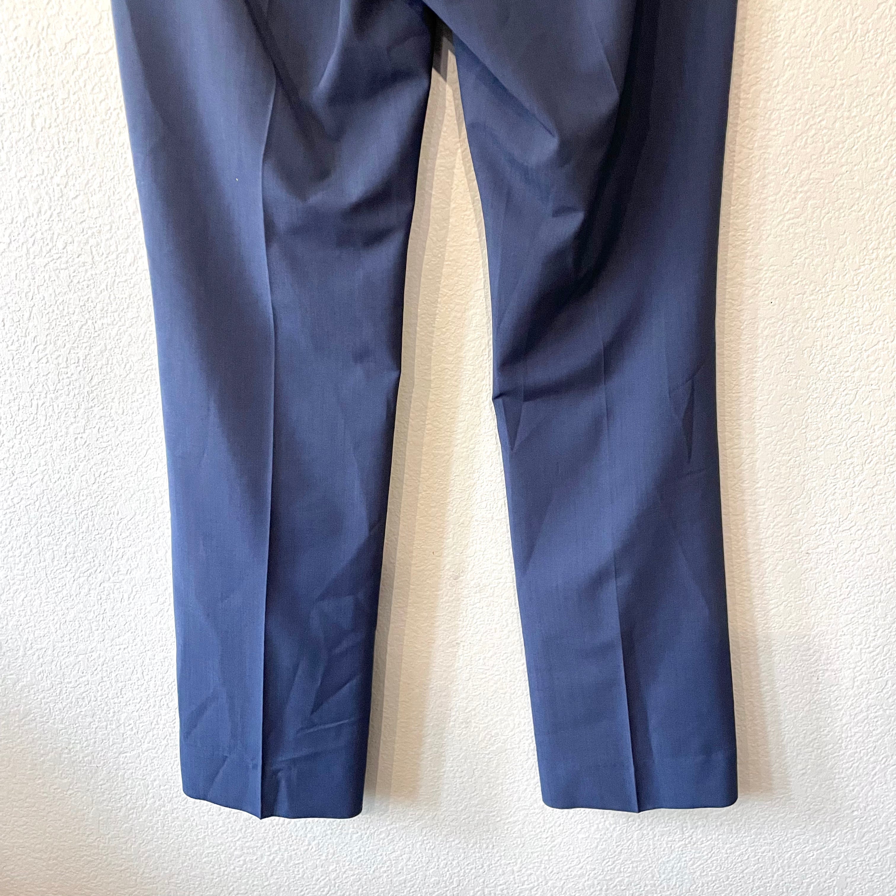 Wool Straight Leg Dress Pants