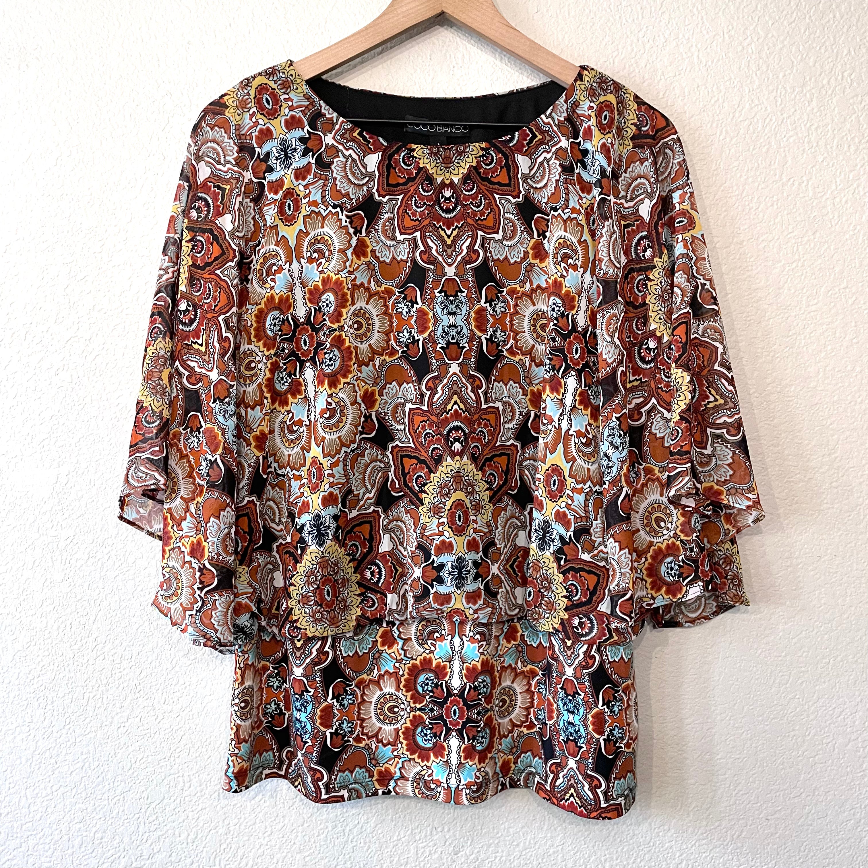 Floral Banded Waist Blouse