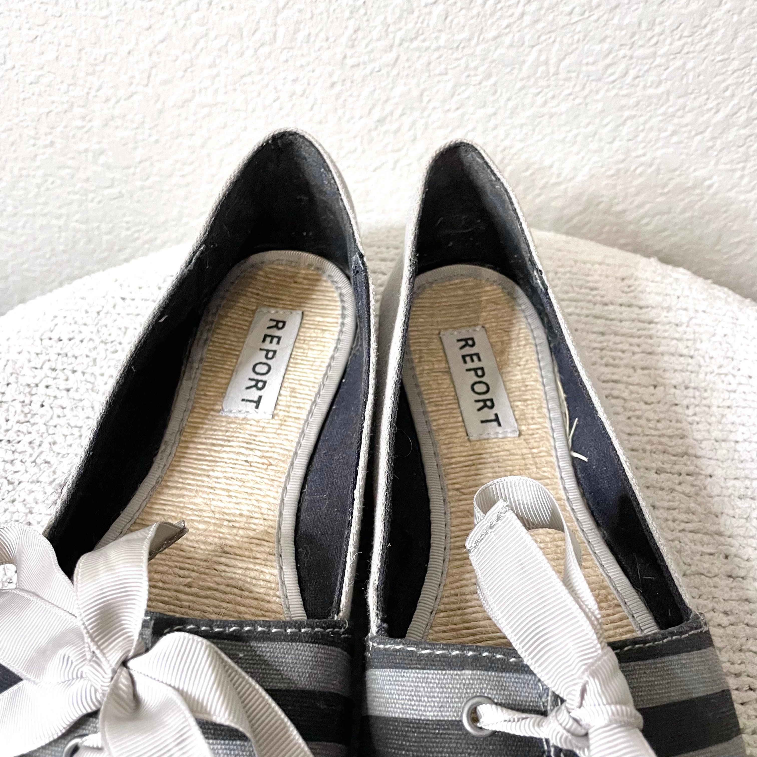 Striped Espadrille Flats