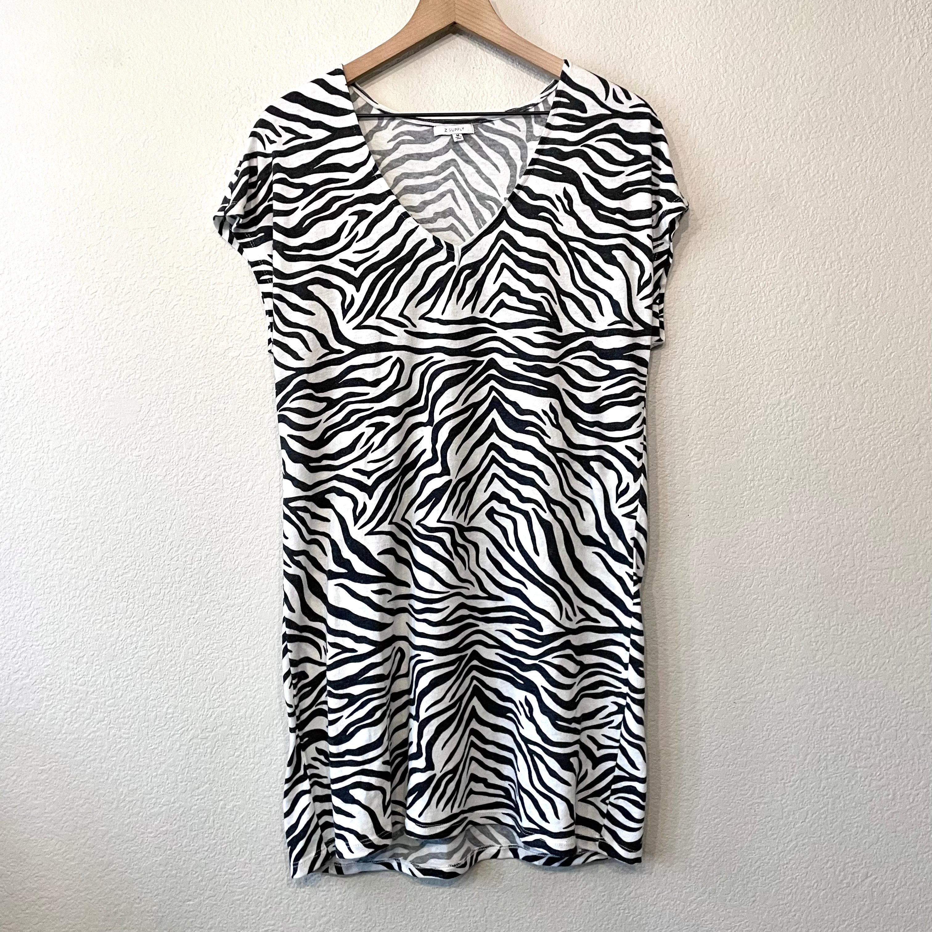 Zebra Shirt Dress