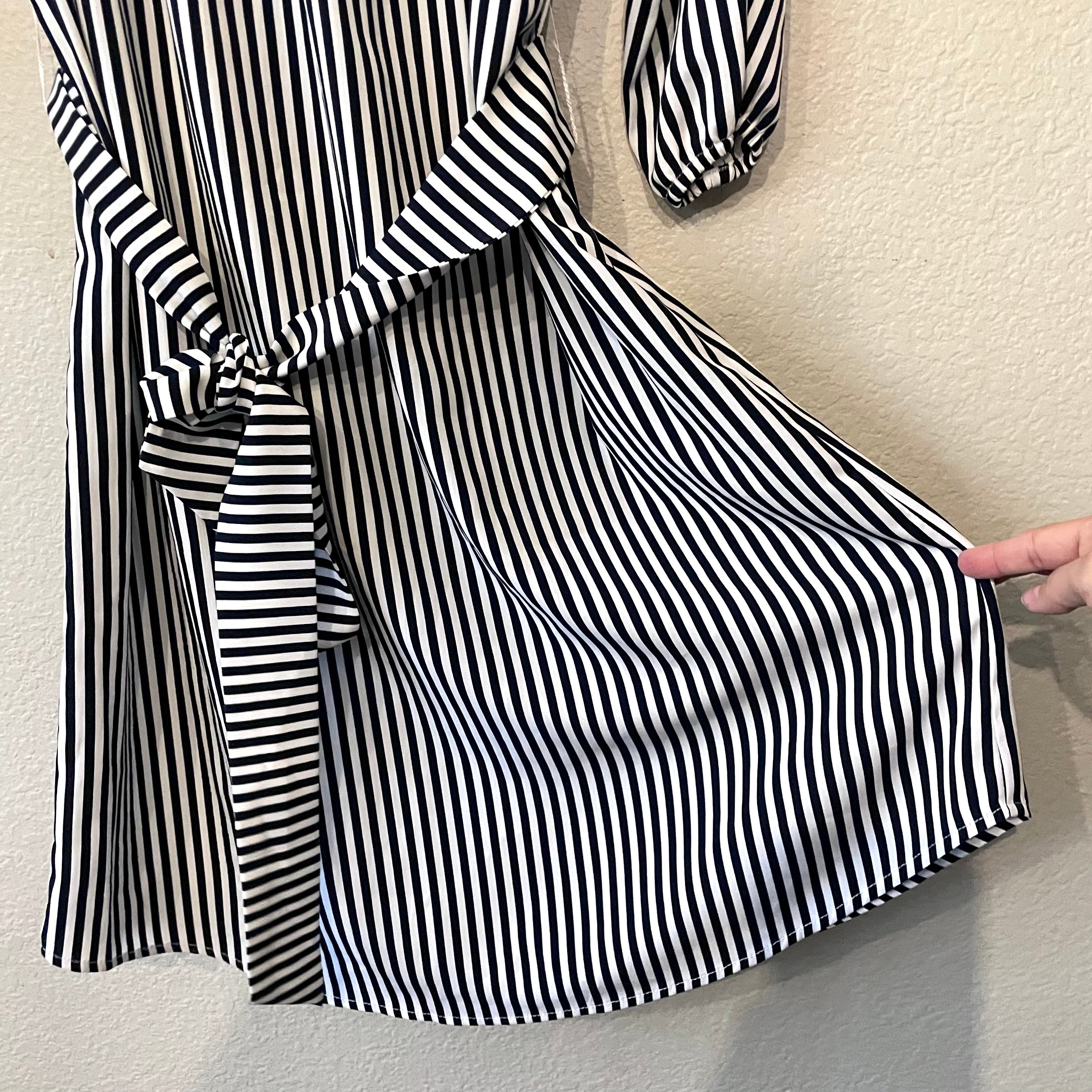 Striped Off Shoulder Dress