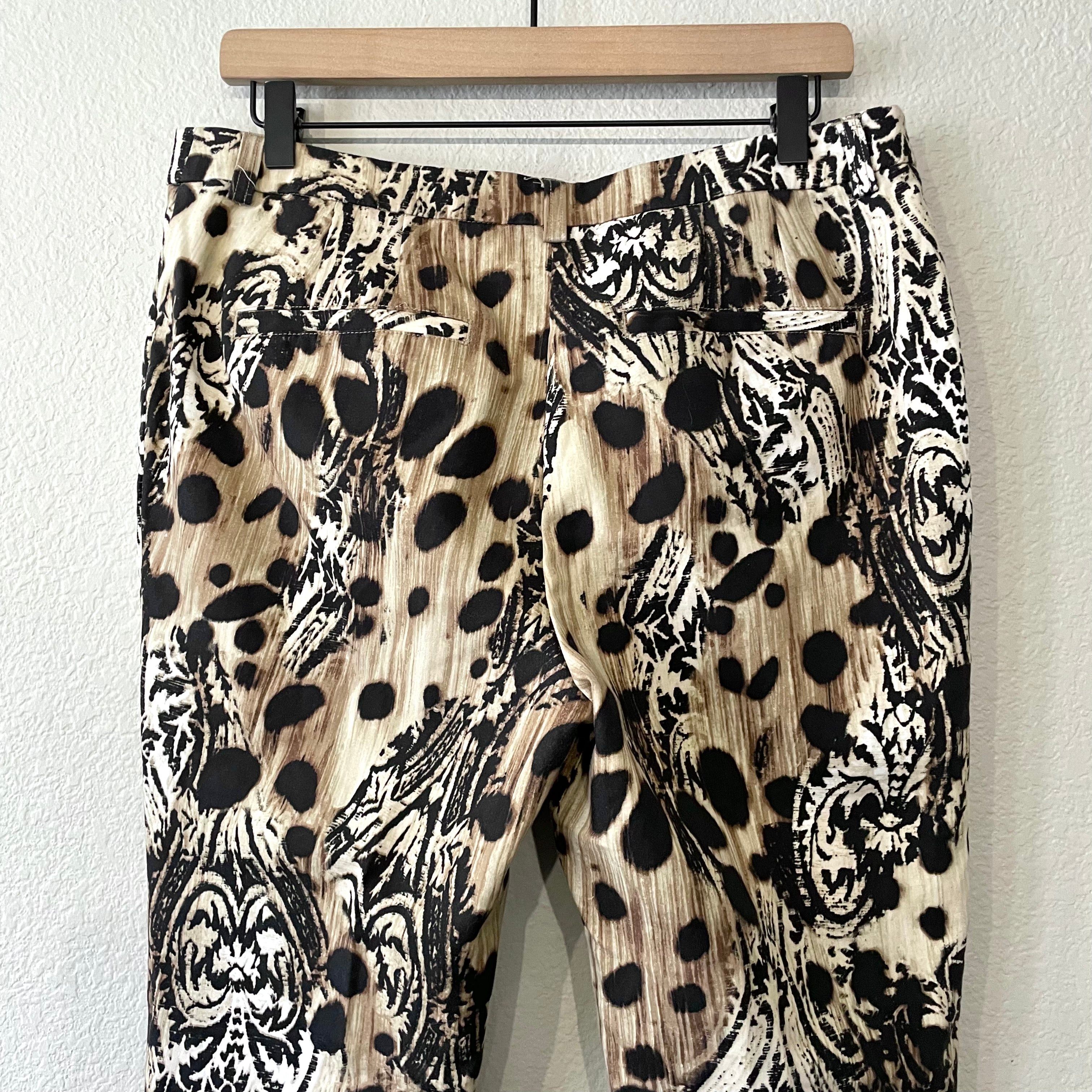 Filigree Animal Print Crop Pants