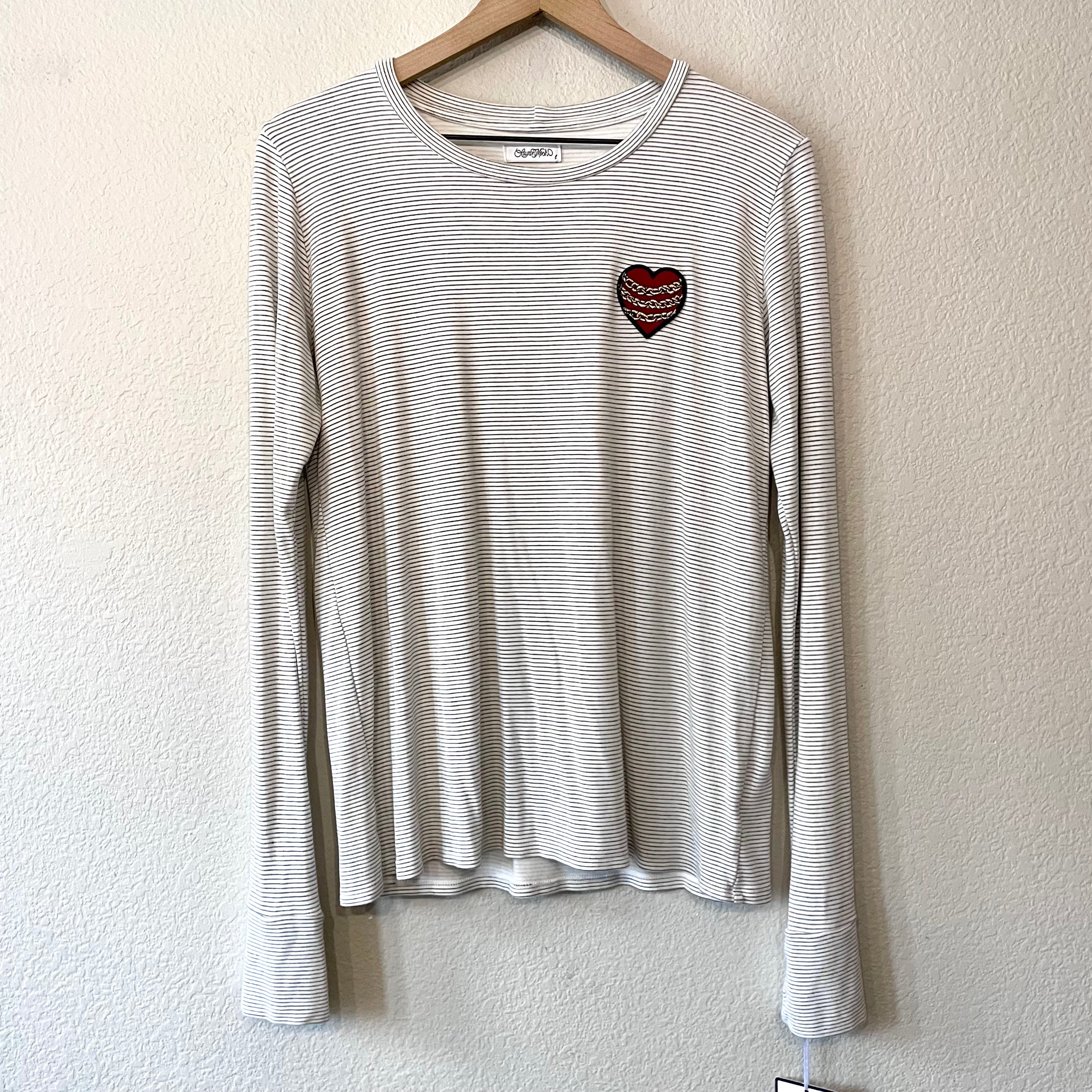 Striped Chain Heart Top