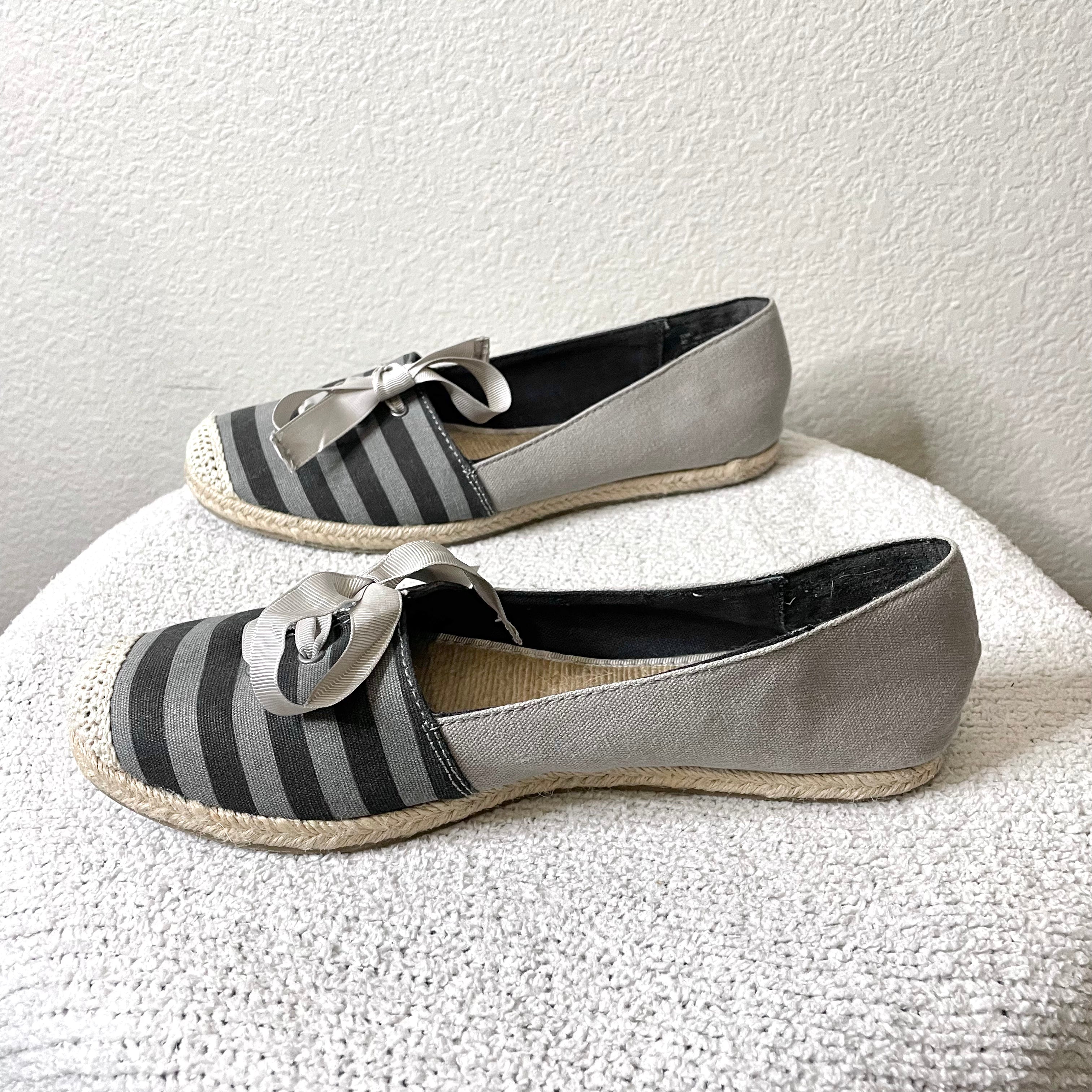 Striped Espadrille Flats