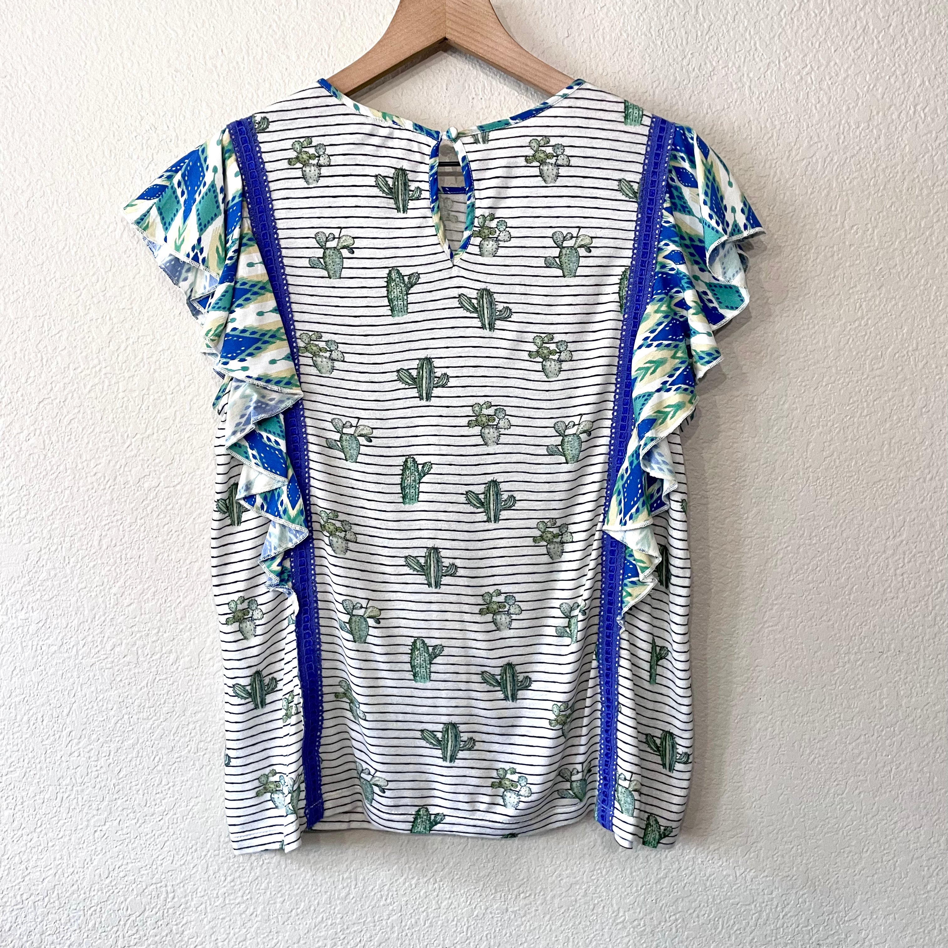 Cactus Ruffle Top