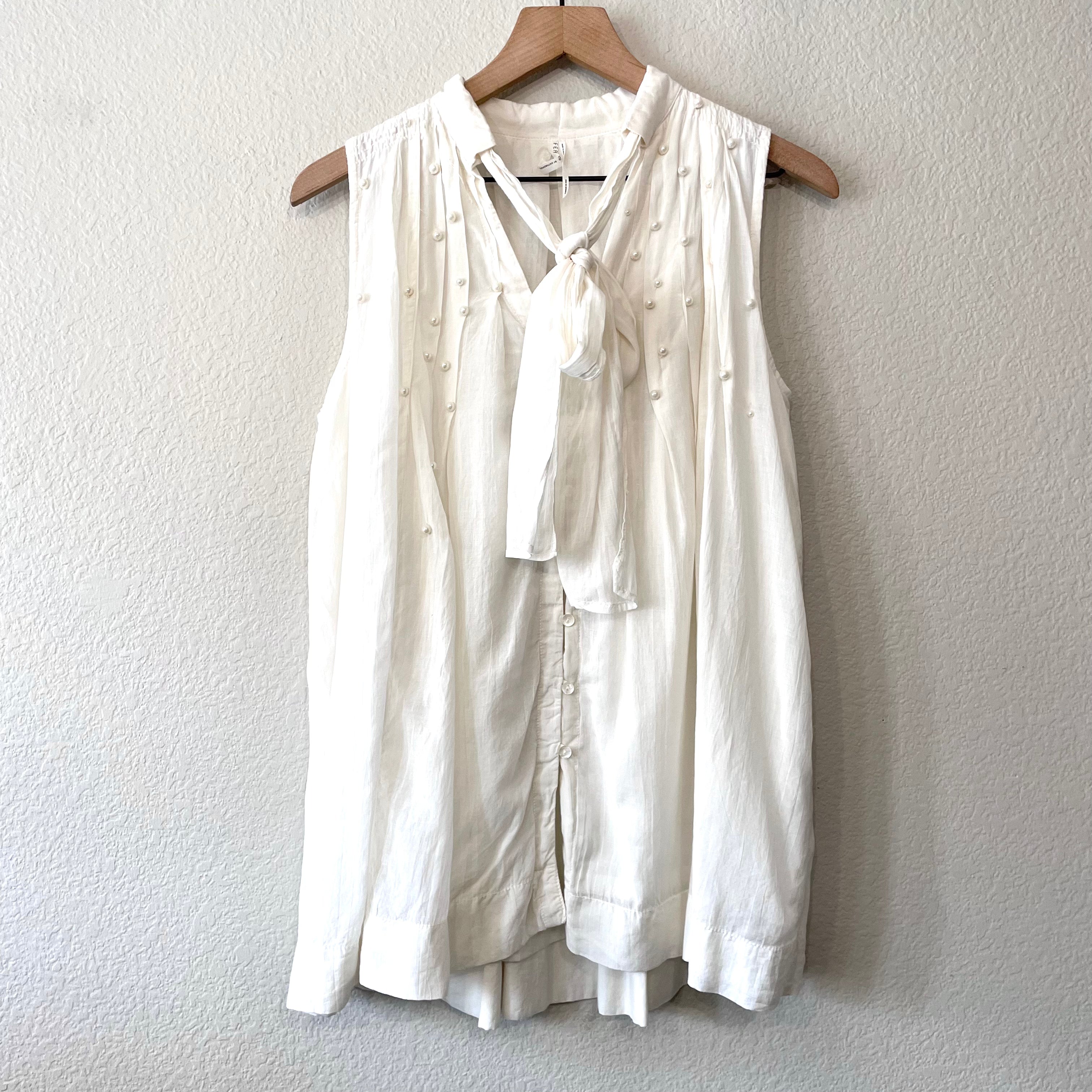 Pearl Trim Blouse