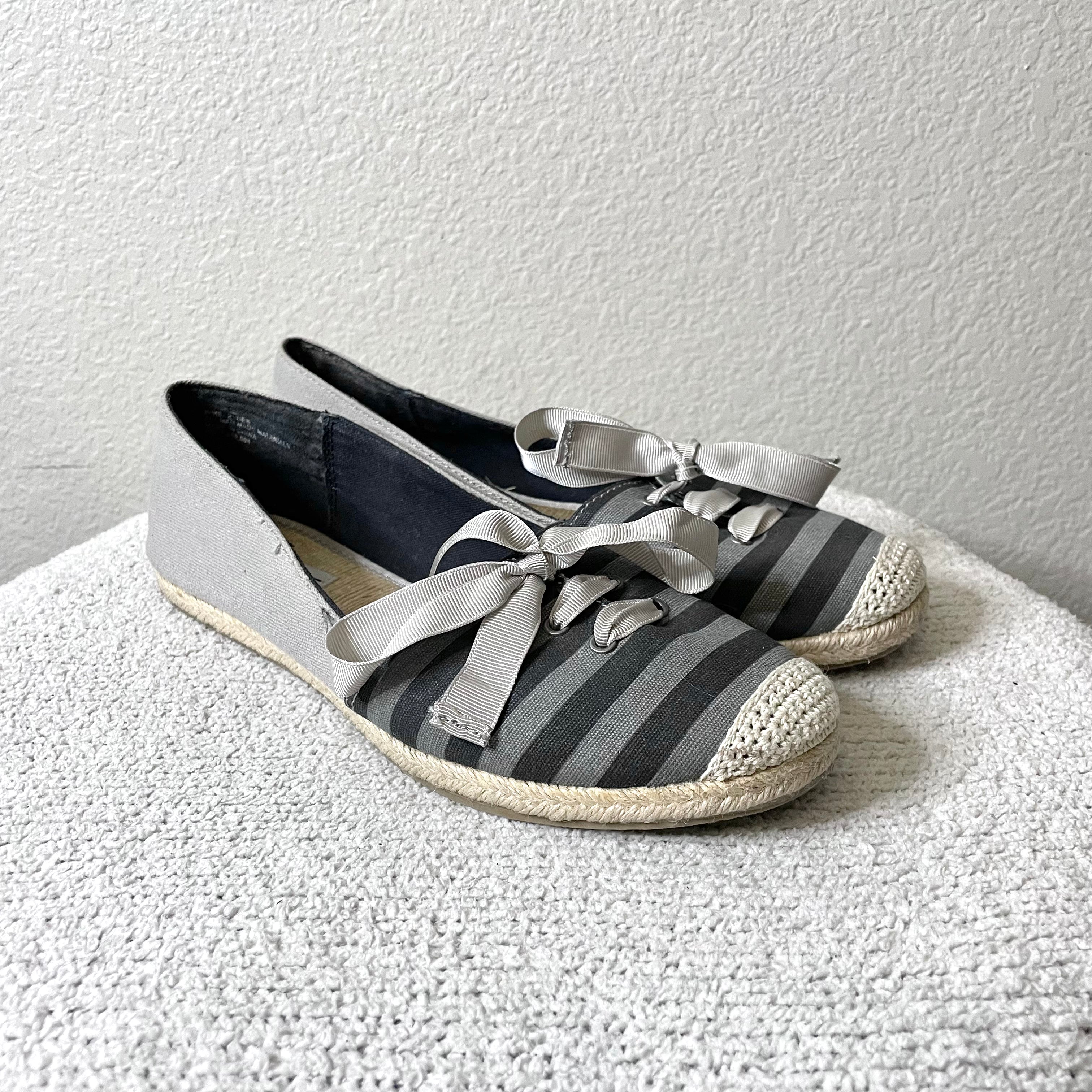 Striped Espadrille Flats