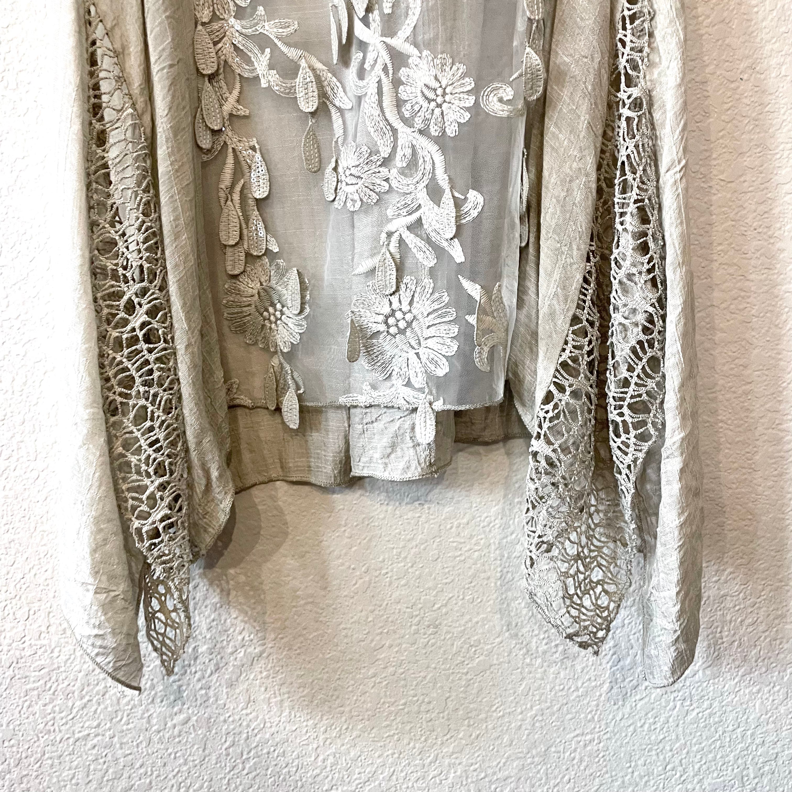 Floral 3D Lace Appliqué Tunic