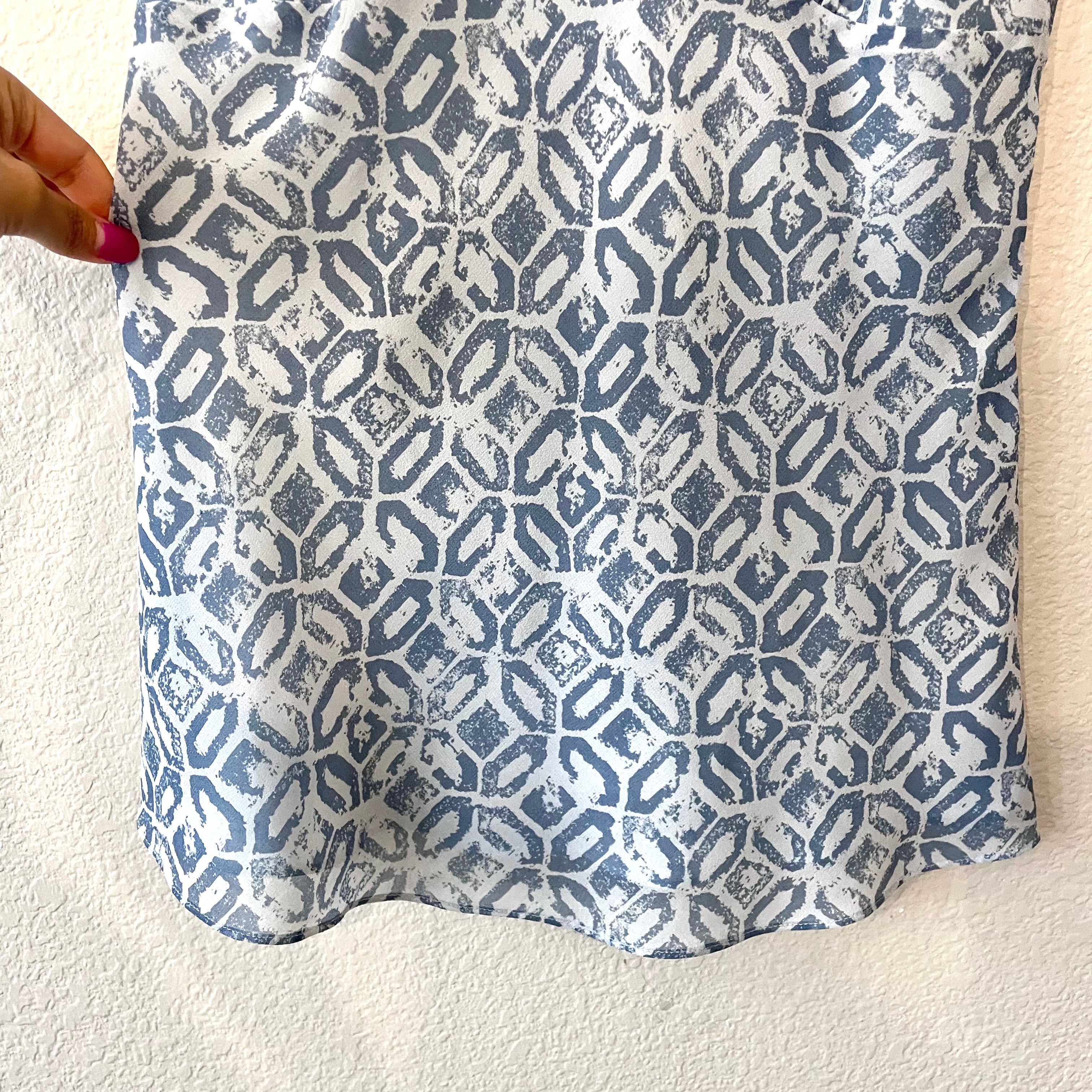 Silk Geometric Blouse