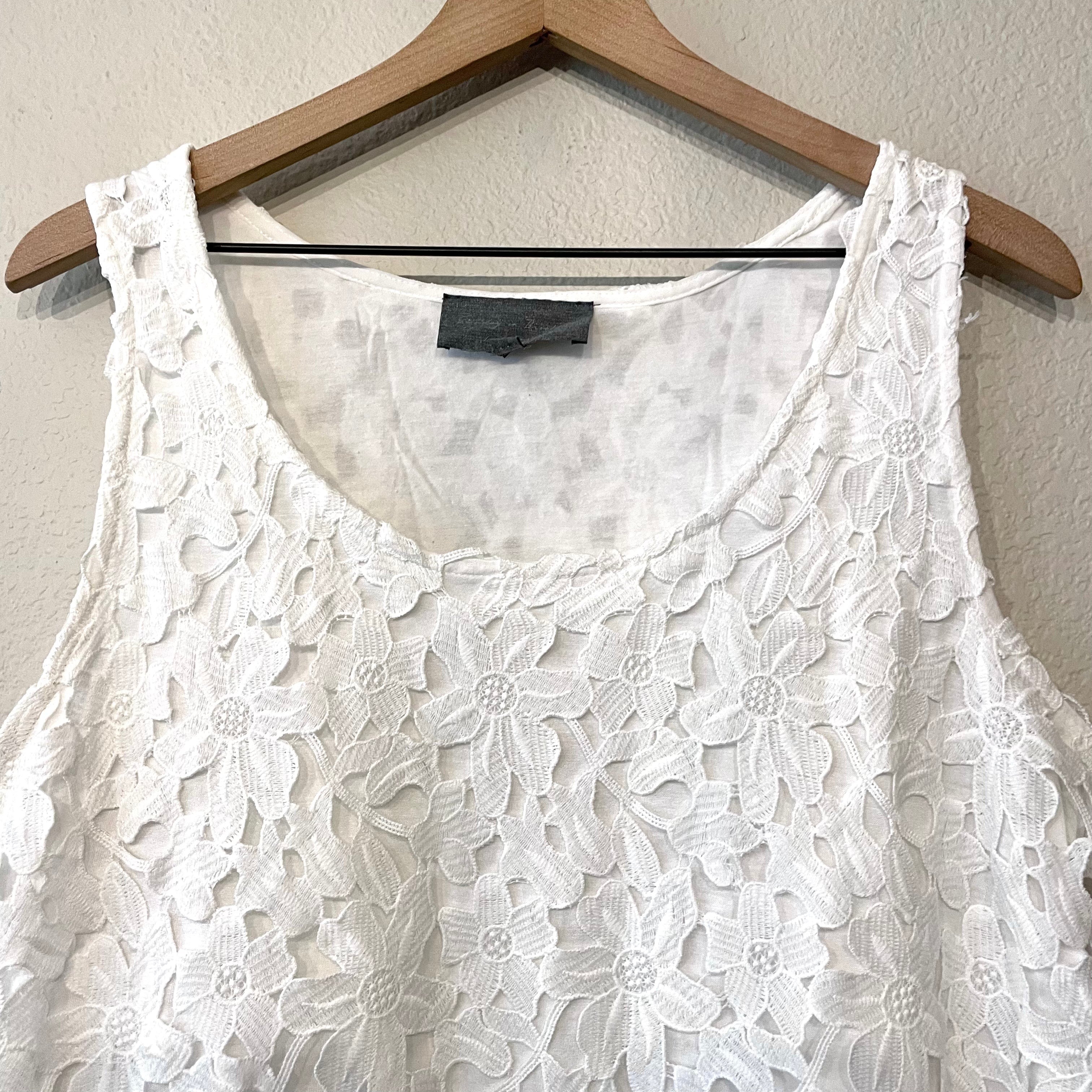 Lace Overlay Tank Top